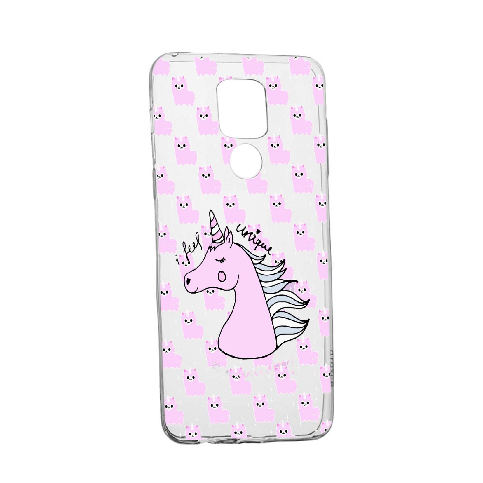 Husa Silicon Unicorn - I Feel Unique, Compatibila Cu Motorola Moto G9 Play, rezistenta la uzura, anti-alunecare, 521