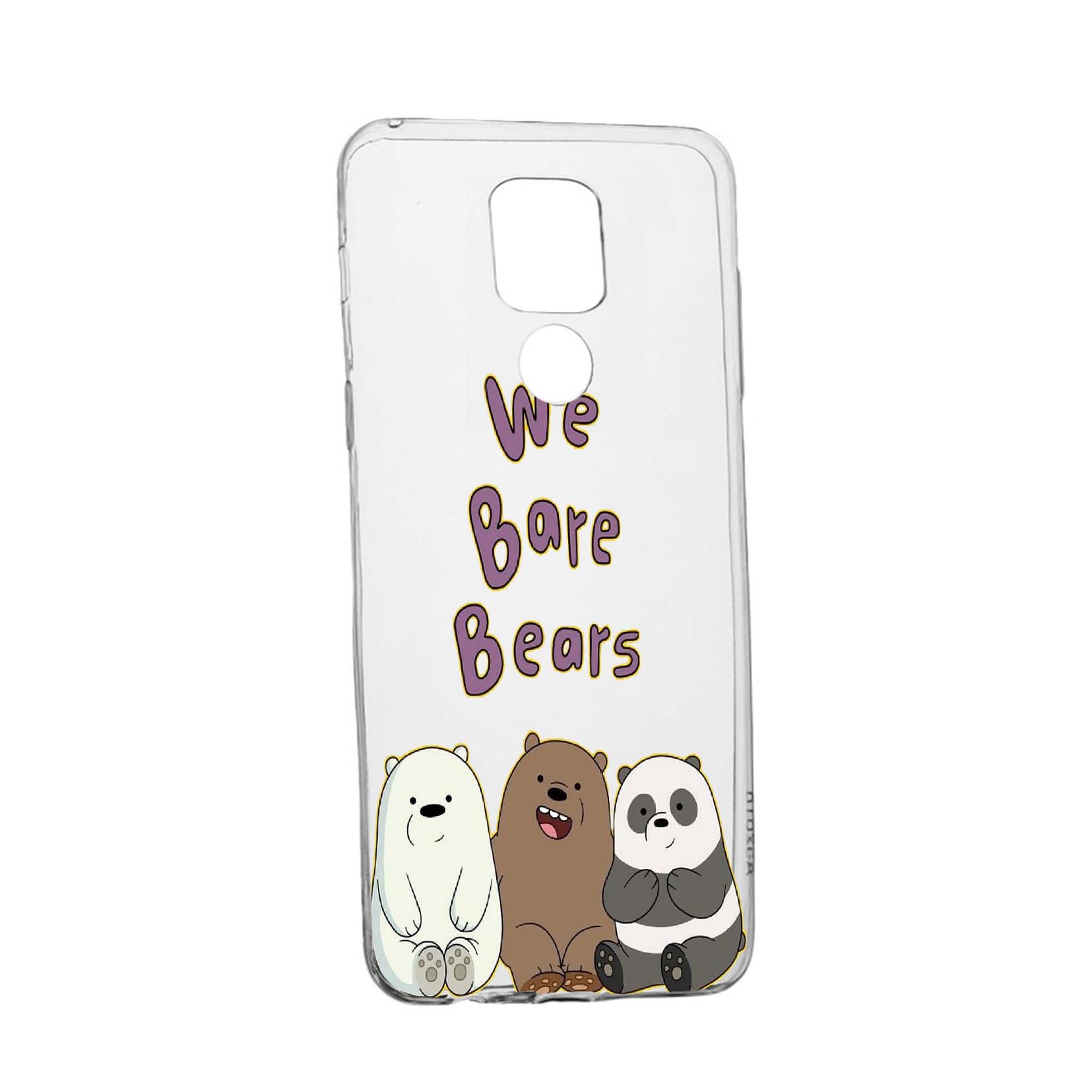 Husa Silicon We Bare Bears, Compatibila Cu Motorola Moto E7 Plus, rezistenta la uzura, anti-alunecare, 588
