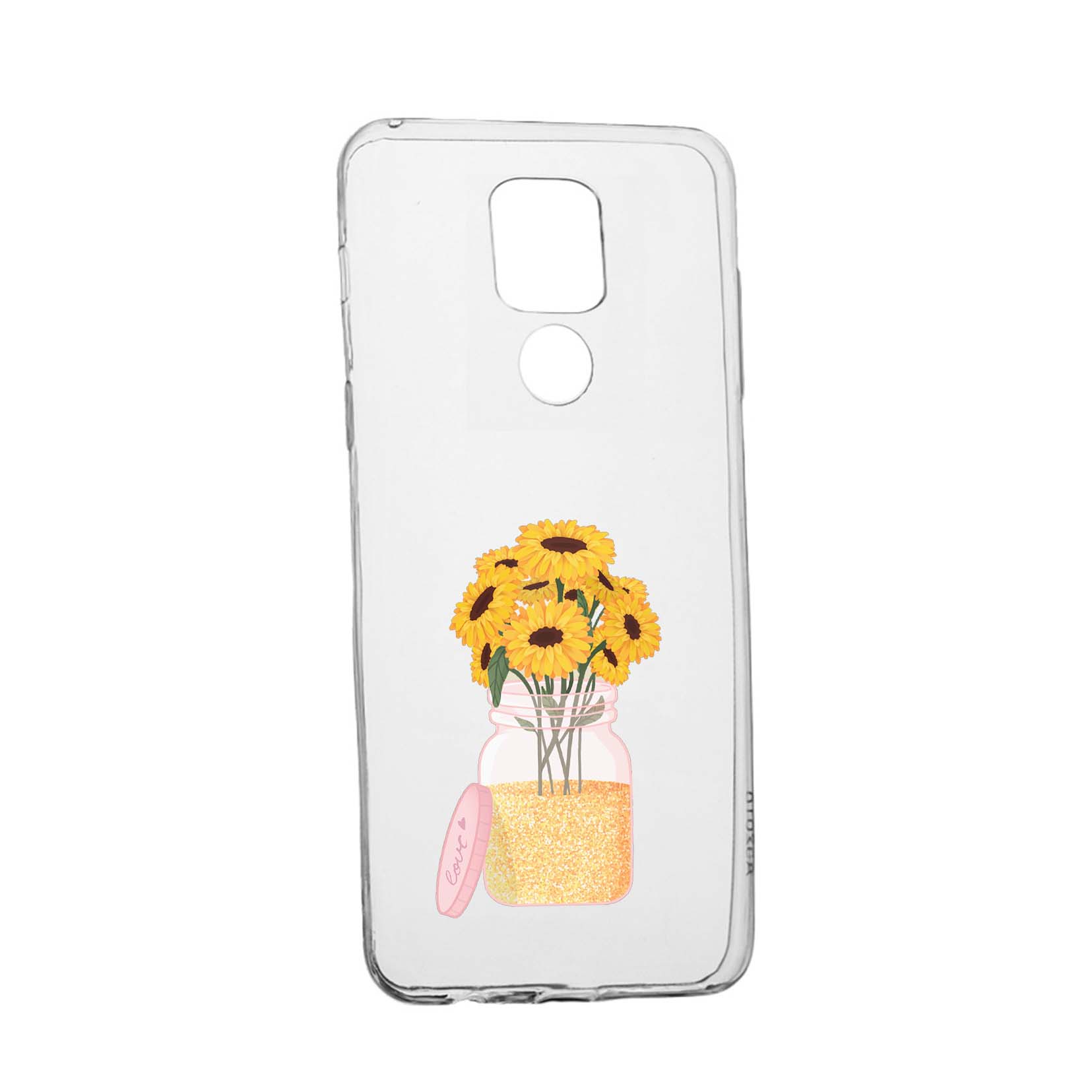 Husa Silicon Sun Flower, Compatibila Cu Motorola Moto E7 Plus, rezistenta la uzura, anti-alunecare, 639