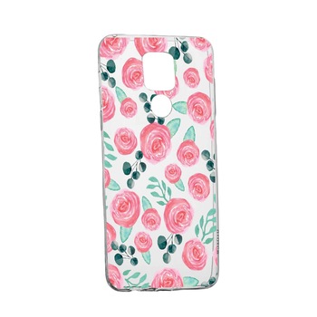 Husa Silicon Rose Pattern, Compatibila Cu Motorola Moto E7 Plus, rezistenta la uzura, anti-alunecare, 640 Husa Silicon Rose Pattern, Compatibila Cu Motorola Moto E7 Plus, rezistenta la uzura, anti-alunecare, 640