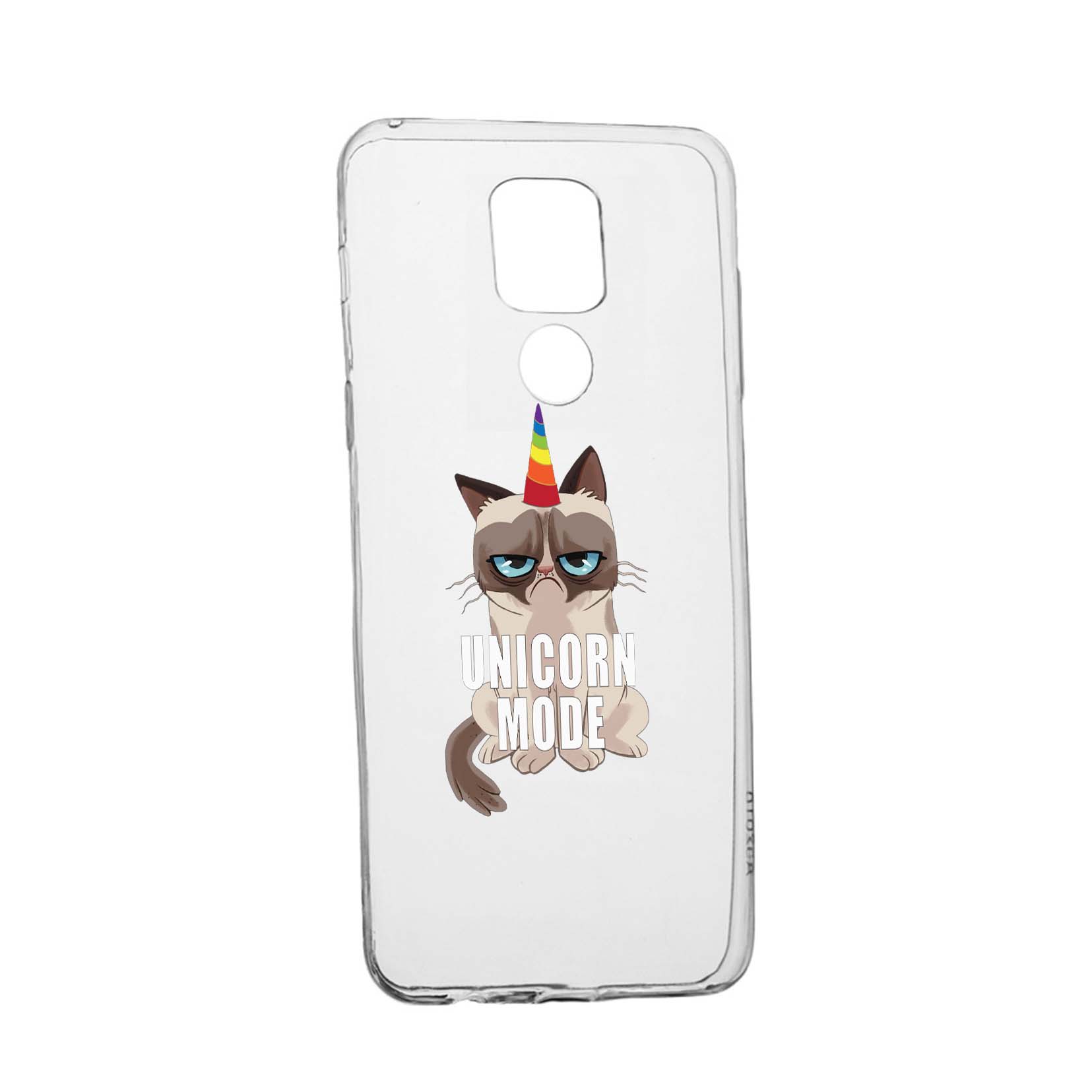 Husa Silicon Meme - Gumpy Unicorn Mode, Compatibila Cu Motorola Moto E7 Plus, rezistenta la uzura, anti-alunecare, 654