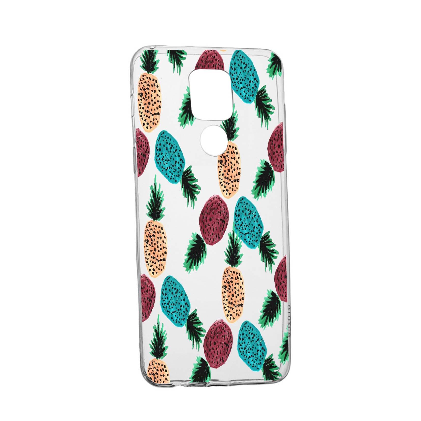 Husa Silicon Ananas, Compatibila Cu Motorola Moto E7 Plus, rezistenta la uzura, anti-alunecare, 669