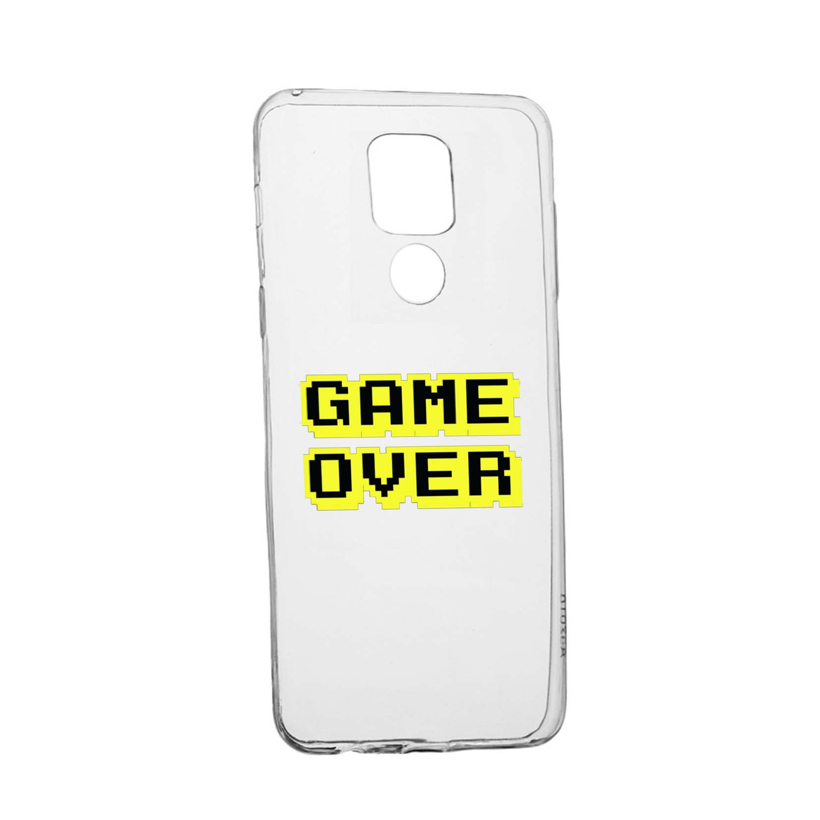 Husa Silicon Game Over, Compatibila Cu Motorola Moto E7 Plus, rezistenta la uzura, anti-alunecare, 671