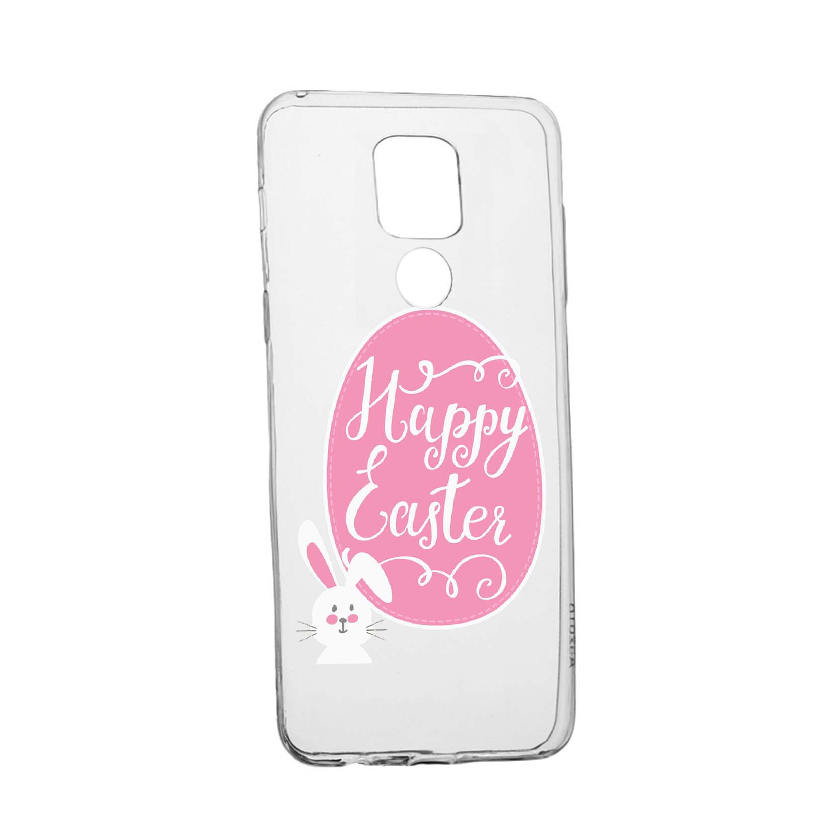 Husa Silicon Happy Easter, Compatibila Cu Motorola Moto E7 Plus, rezistenta la uzura, anti-alunecare, 689