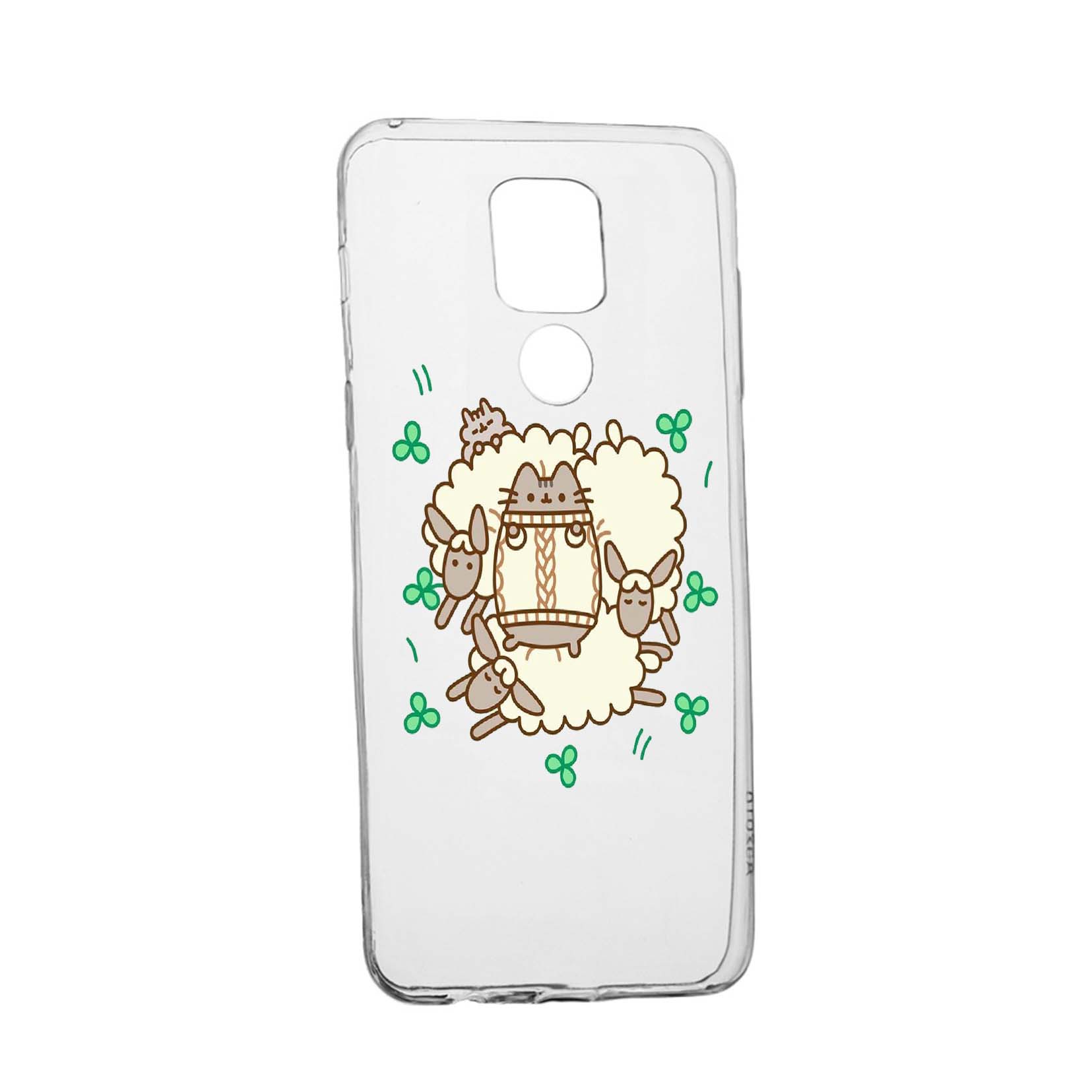 Husa Silicon Rabbits - Lambs, Compatibila Cu Motorola Moto E7 Plus, rezistenta la uzura, anti-alunecare, 692