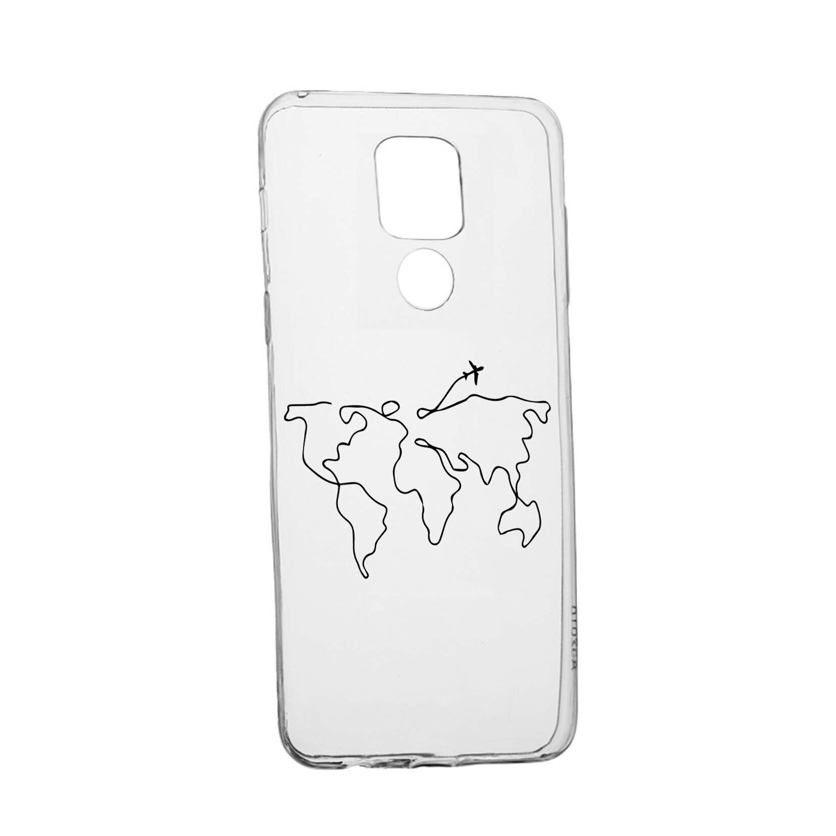 Husa Silicon Compatibila cu Motorola Moto E7 Plus, Travel, rezistenta la uzura, anti-alunecare, 733