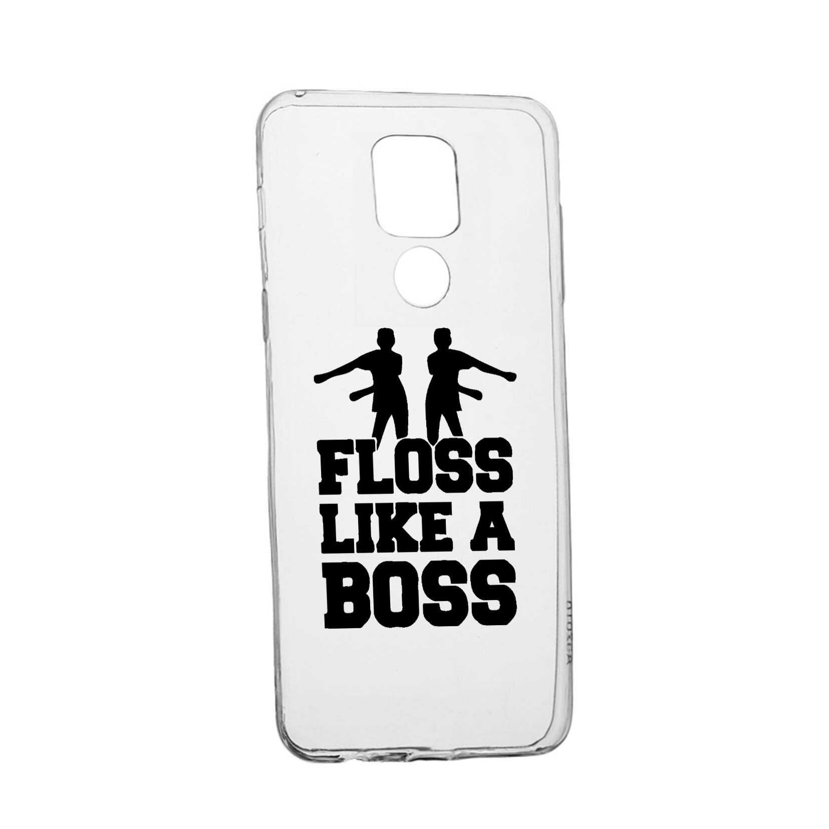 Husa Silicon Compatibila cu Motorola Moto E7 Plus, Floss Like A Boss, rezistenta la uzura, anti-alunecare, 765