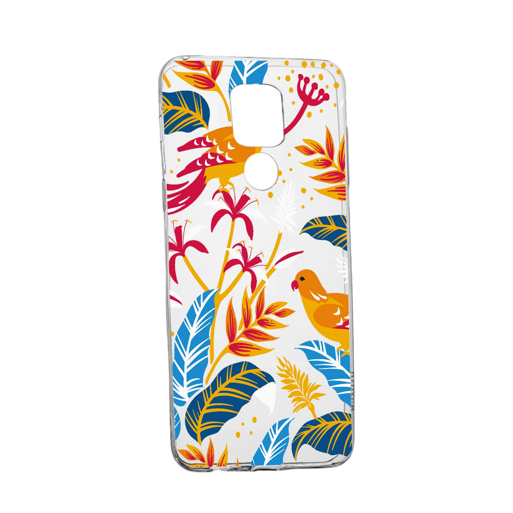 Husa Silicon Compatibila cu Motorola Moto E7 Plus, Colored Birds, rezistenta la uzura, anti-alunecare, 769