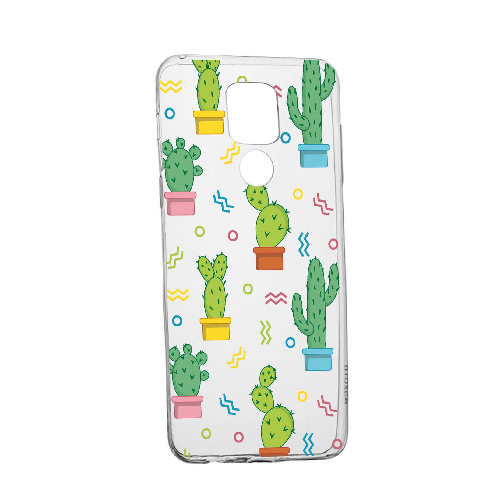 Husa Silicon Compatibila cu Motorola Moto E7 Plus, Cactus, rezistenta la uzura, anti-alunecare, 770