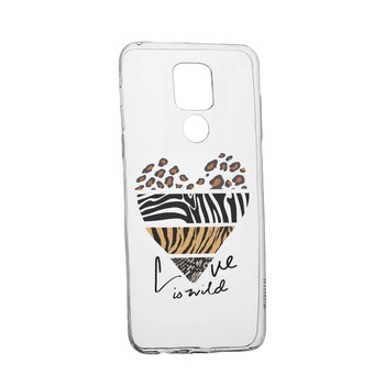Husa Silicon Compatibila cu Motorola Moto G9, Love Is Wild, rezistenta la uzura, anti-alunecare, 762 Husa Silicon Compatibila cu Motorola Moto G9, Love Is Wild, rezistenta la uzura, anti-alunecare, 762
