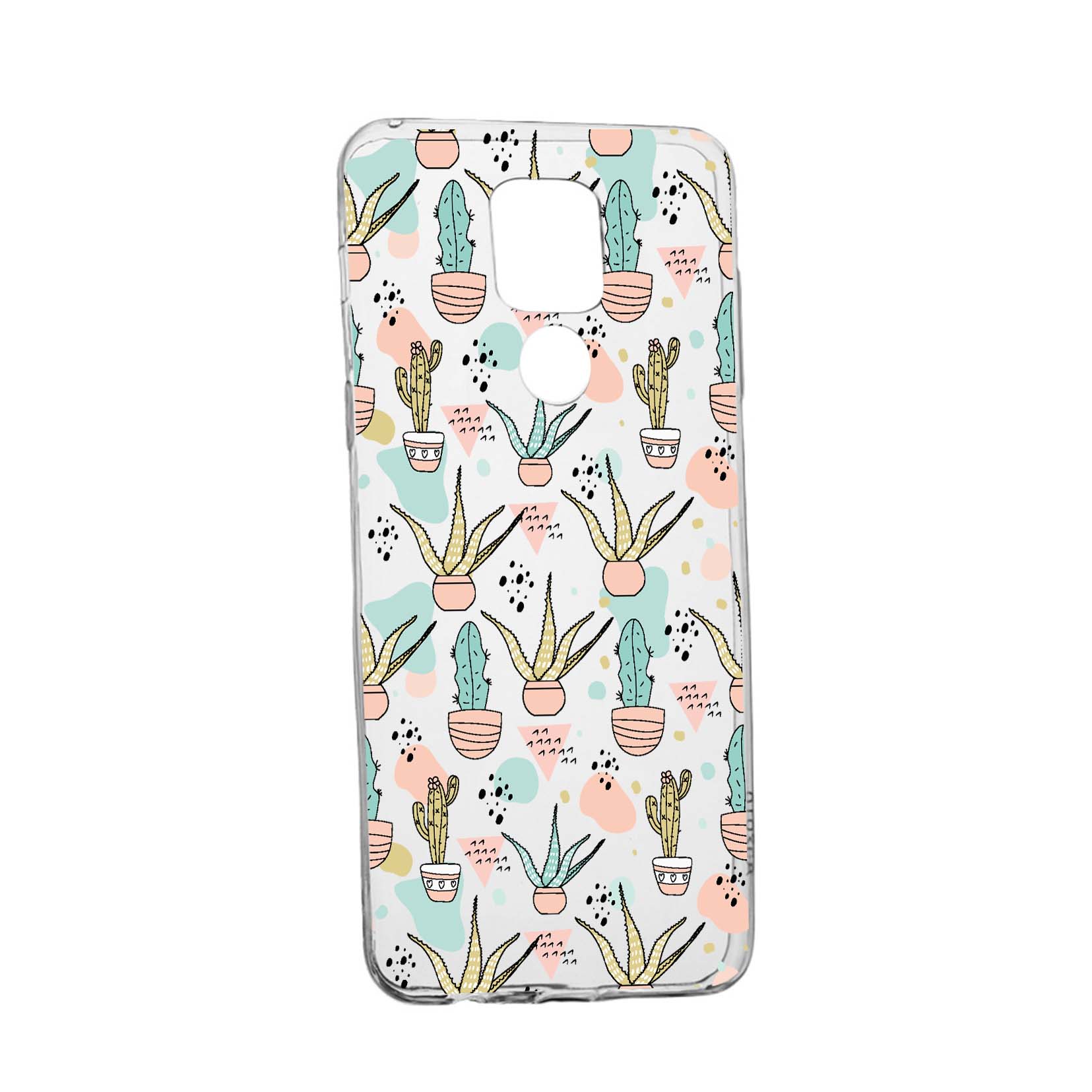 Husa Silicon Compatibila cu Motorola Moto G9, Cactus, rezistenta la uzura, anti-alunecare, 774