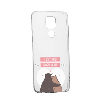 Husa Silicon Compatibila cu Motorola Moto G9, I Love U Beary Much!, rezistenta la uzura, anti-alunecare, 766 Husa Silicon Compatibila cu Motorola Moto G9, I Love U Beary Much!, rezistenta la uzura, anti-alunecare, 766