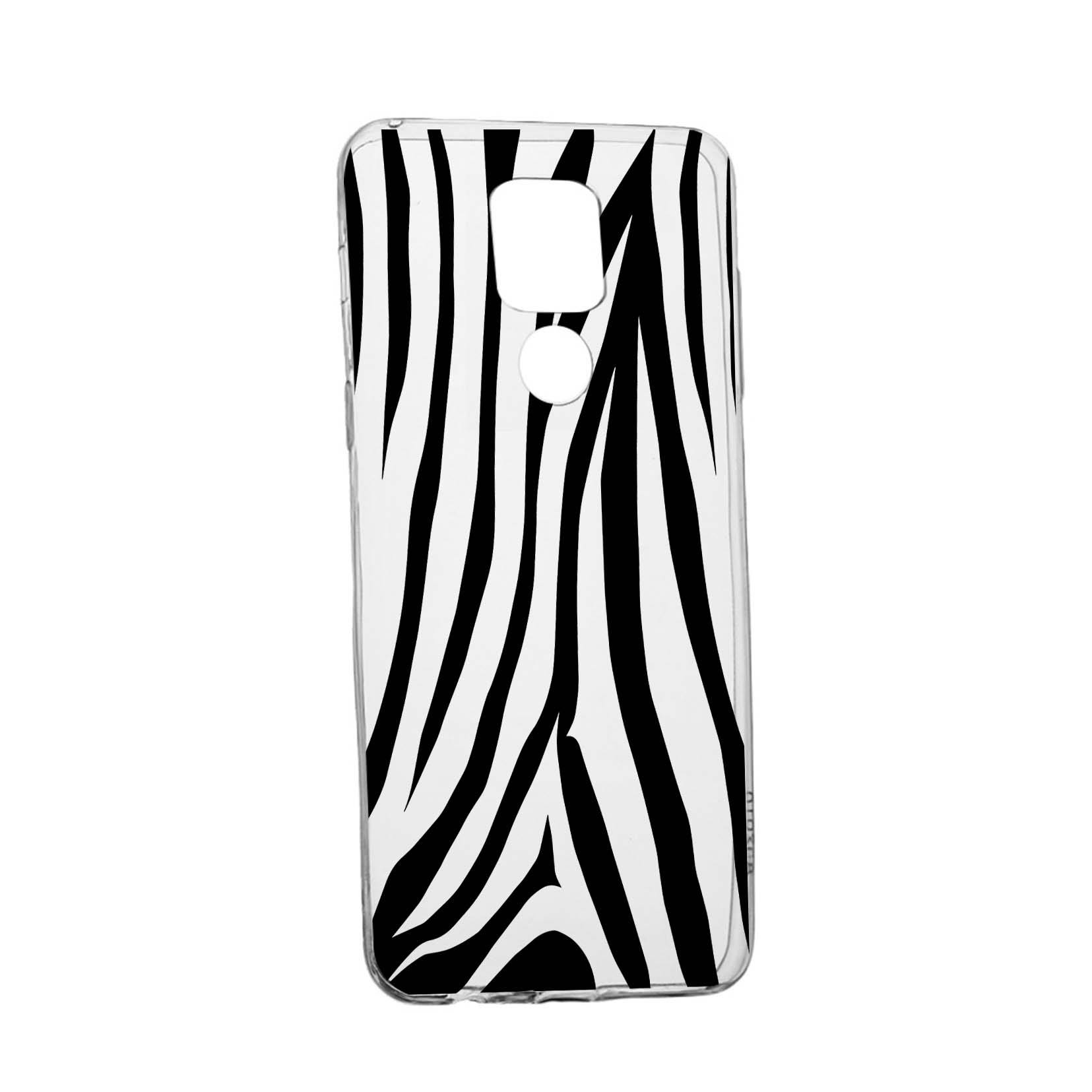 Husa Silicon Compatibila cu Motorola Moto E7 Plus, Black Zebra, rezistenta la uzura, anti-alunecare, 785