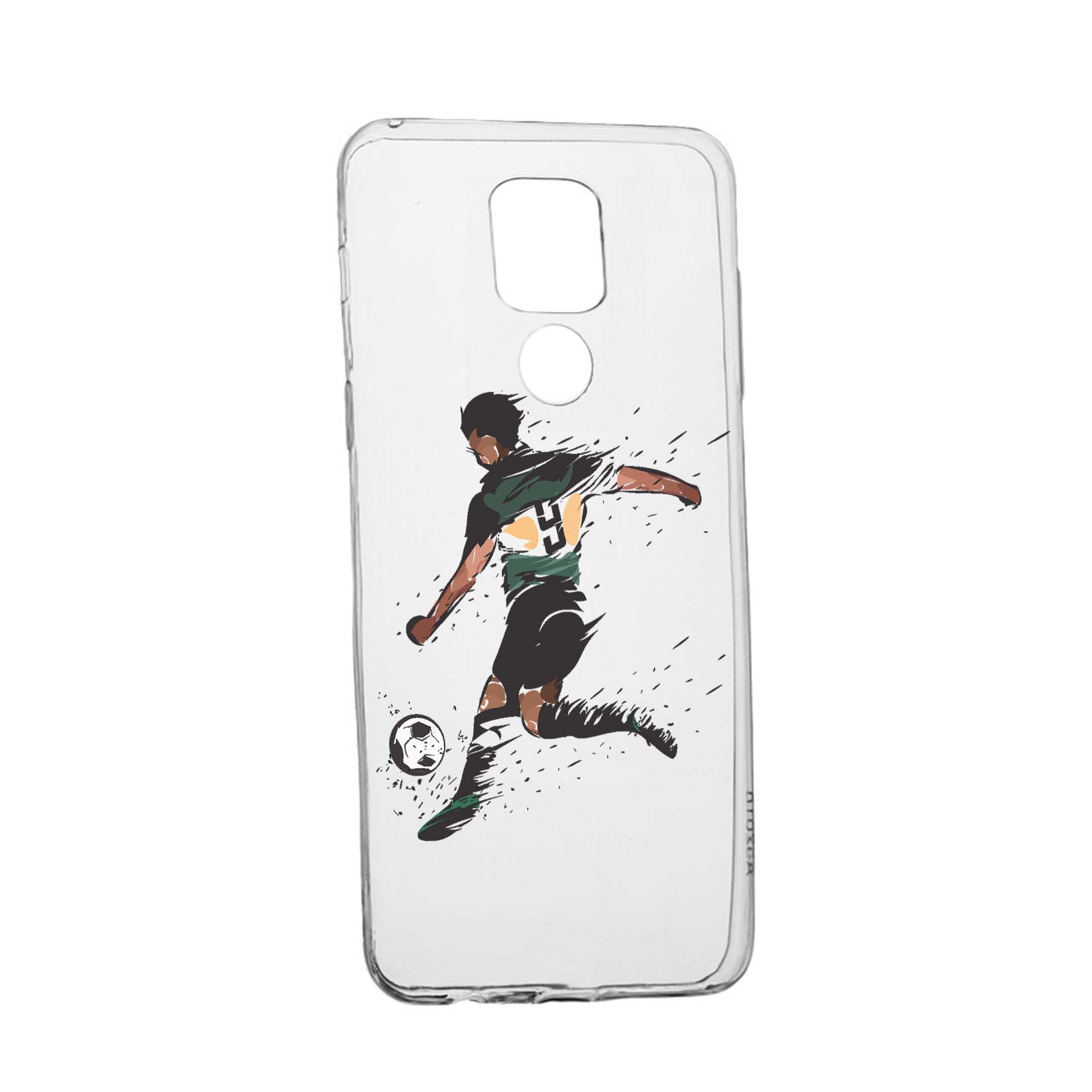 Husa Silicon Compatibila cu Motorola Moto E7 Plus, Football, rezistenta la uzura, anti-alunecare, 782