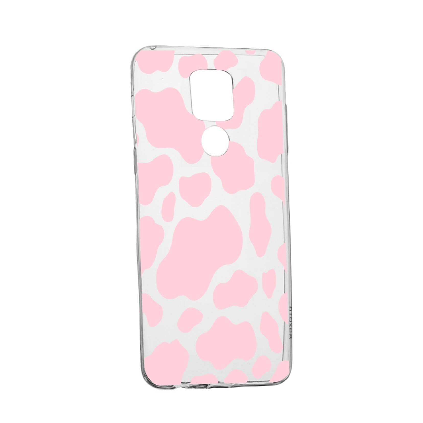 Husa Silicon Compatibila cu Motorola Moto G9 Play, Pink Cow, rezistenta la uzura, anti-alunecare, 786