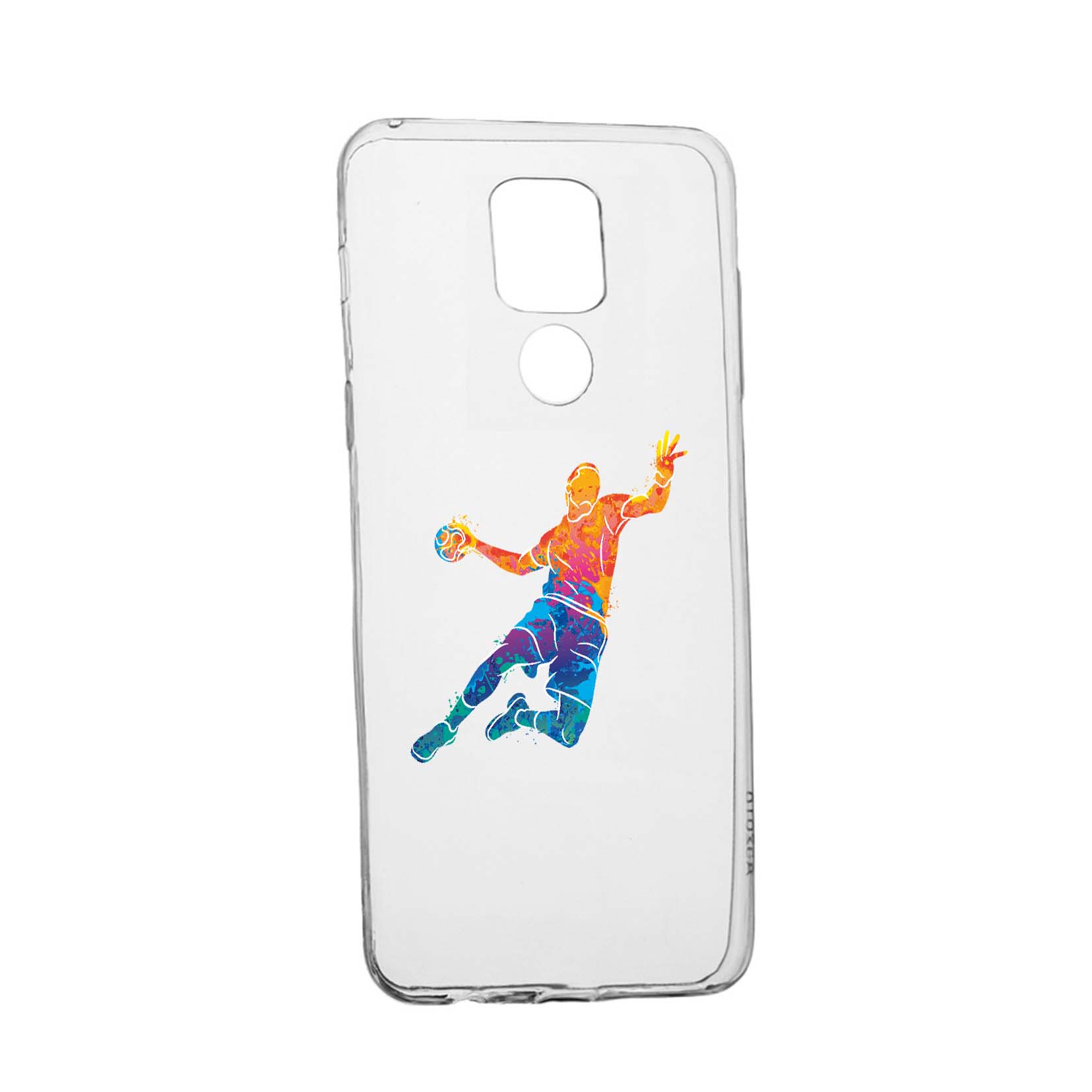 Husa Silicon Compatibila cu Motorola Moto E7 Plus, Handball Colorful, rezistenta la uzura, anti-alunecare, 800
