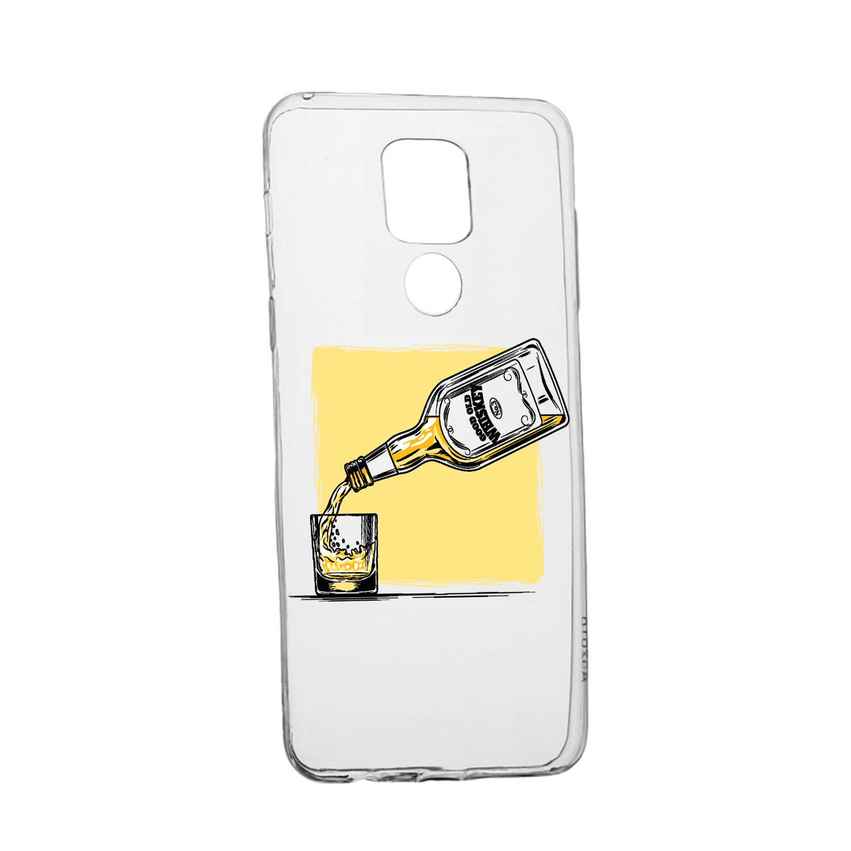 Husa Silicon Compatibila cu Motorola Moto E7 Plus, Whiskey, rezistenta la uzura, anti-alunecare, 805
