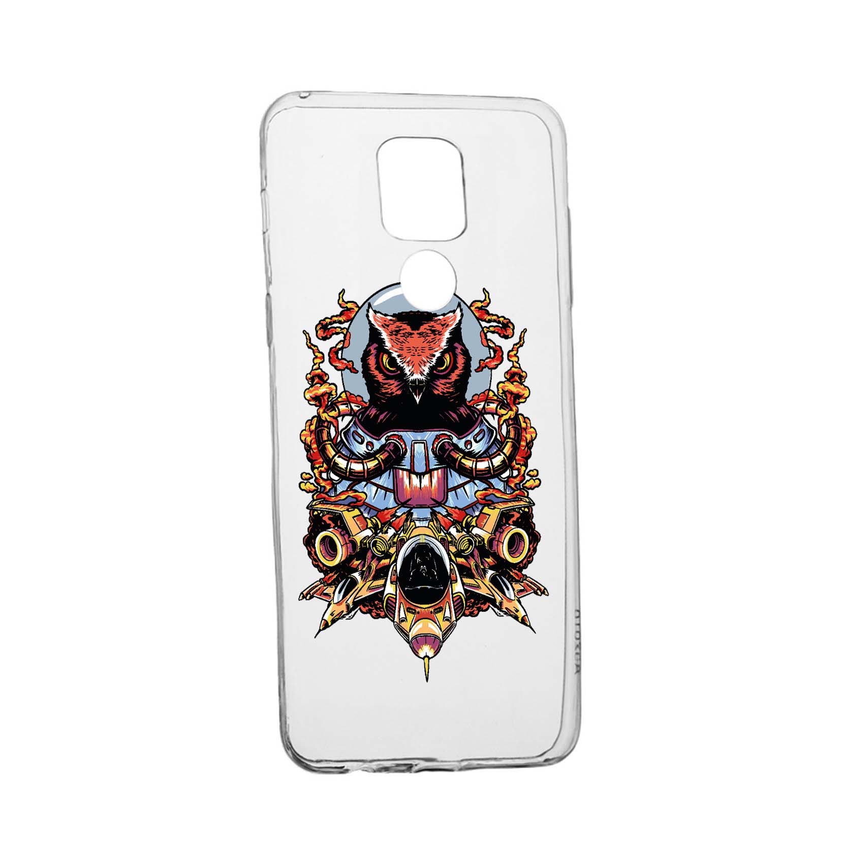 Husa Silicon Compatibila cu Motorola Moto E7 Plus, Astronaut Owl, rezistenta la uzura, anti-alunecare, 817