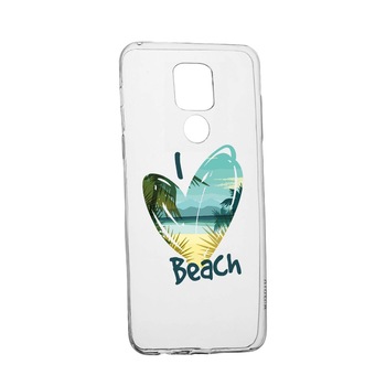 Husa Silicon Compatibila cu Motorola Moto G9, I Love Beach, rezistenta la uzura, anti-alunecare, 835 Husa Silicon Compatibila cu Motorola Moto G9, I Love Beach, rezistenta la uzura, anti-alunecare, 835