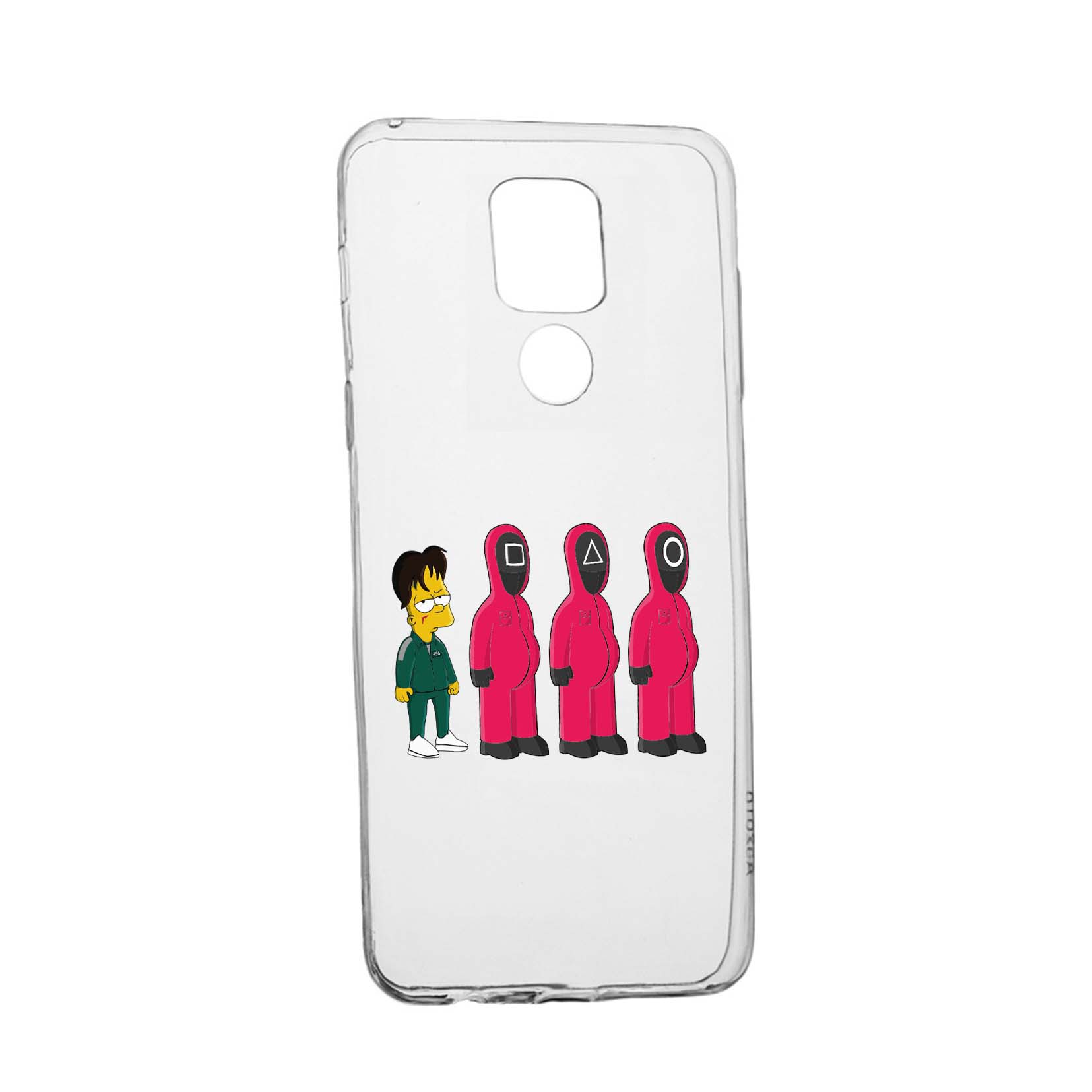 Husa Silicon Compatibila cu Motorola Moto E7 Plus, Squid Game - Simpson, rezistenta la uzura, anti-alunecare, 842