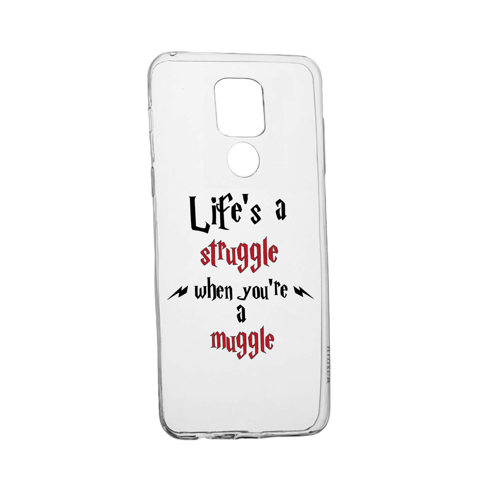 Husa Silicon Compatibila cu Motorola Moto G9 Play, Harry Potter Life Is A Struggle, rezistenta la uzura, anti-alunecare, 857