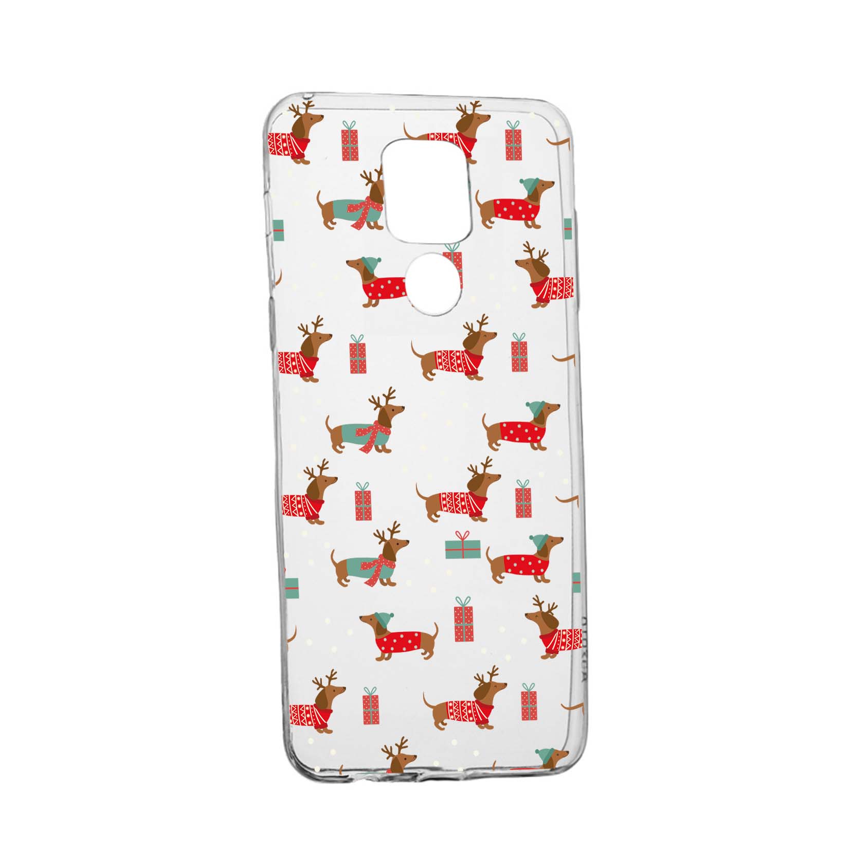 Husa Silicon Compatibila cu Motorola Moto G9, Dachshund Christmas, rezistenta la uzura, anti-alunecare, 871