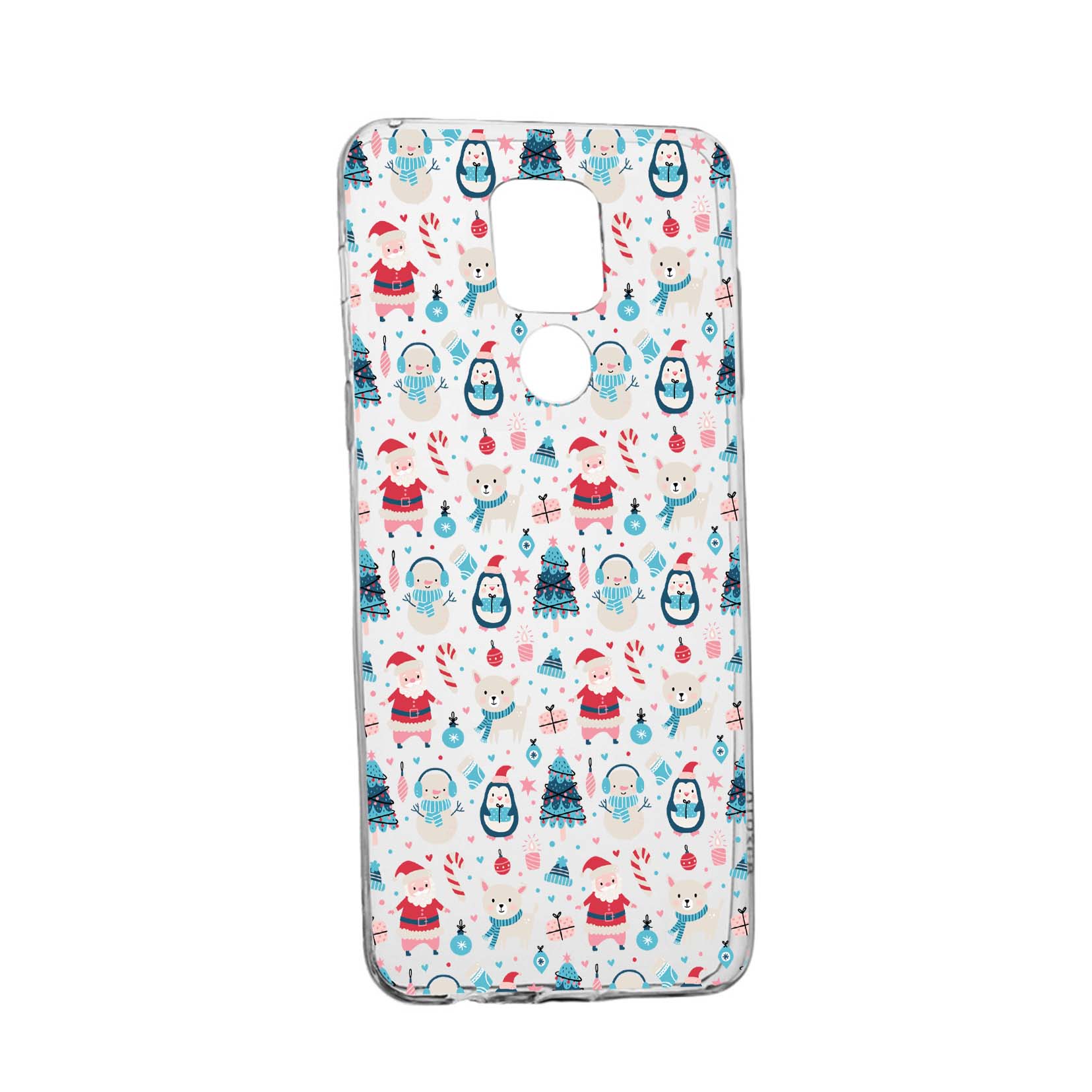 Husa Silicon Compatibila cu Motorola Moto E7 Plus, Christmas Ornaments, rezistenta la uzura, anti-alunecare, 876