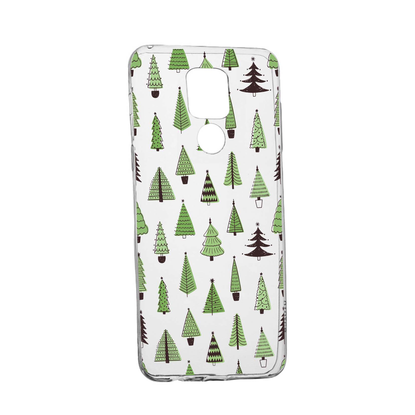 Husa Silicon Compatibila cu Motorola Moto G9, Christmas Tree Shapes, rezistenta la uzura, anti-alunecare, 872