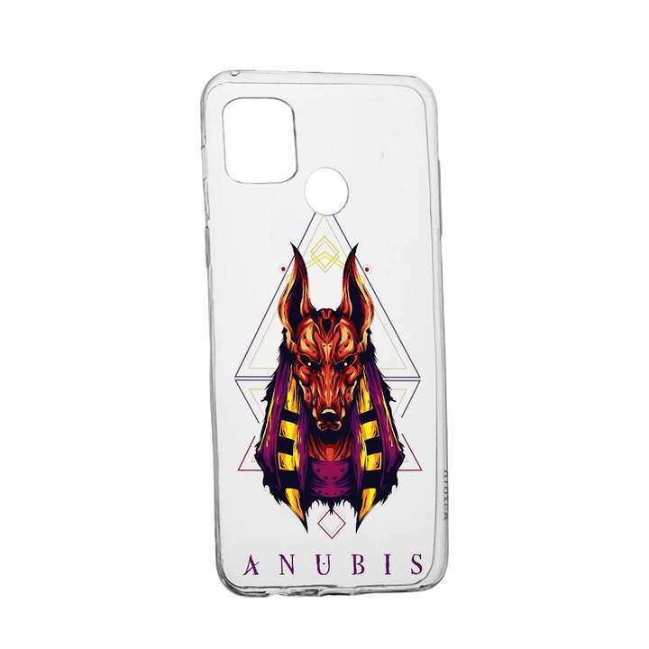 Silicon Mythology Case, Anubis, Съвместим с Realme 7i / Realme C12, устойчив на износване, против плъзгане, 286