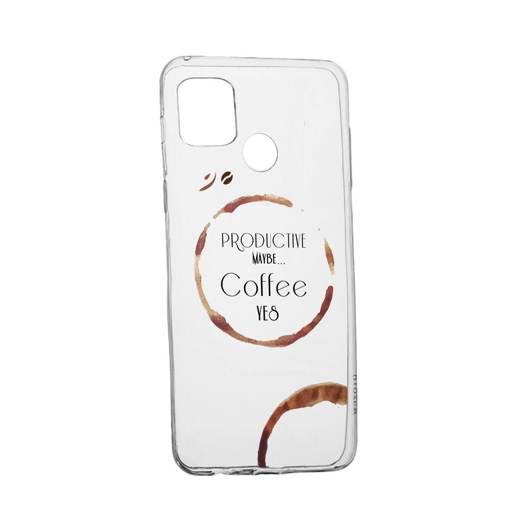 Husa Silicon Compatibila Cu Realme 7i / Realme C12, Coffee, rezistenta la uzura, anti-alunecare, 33