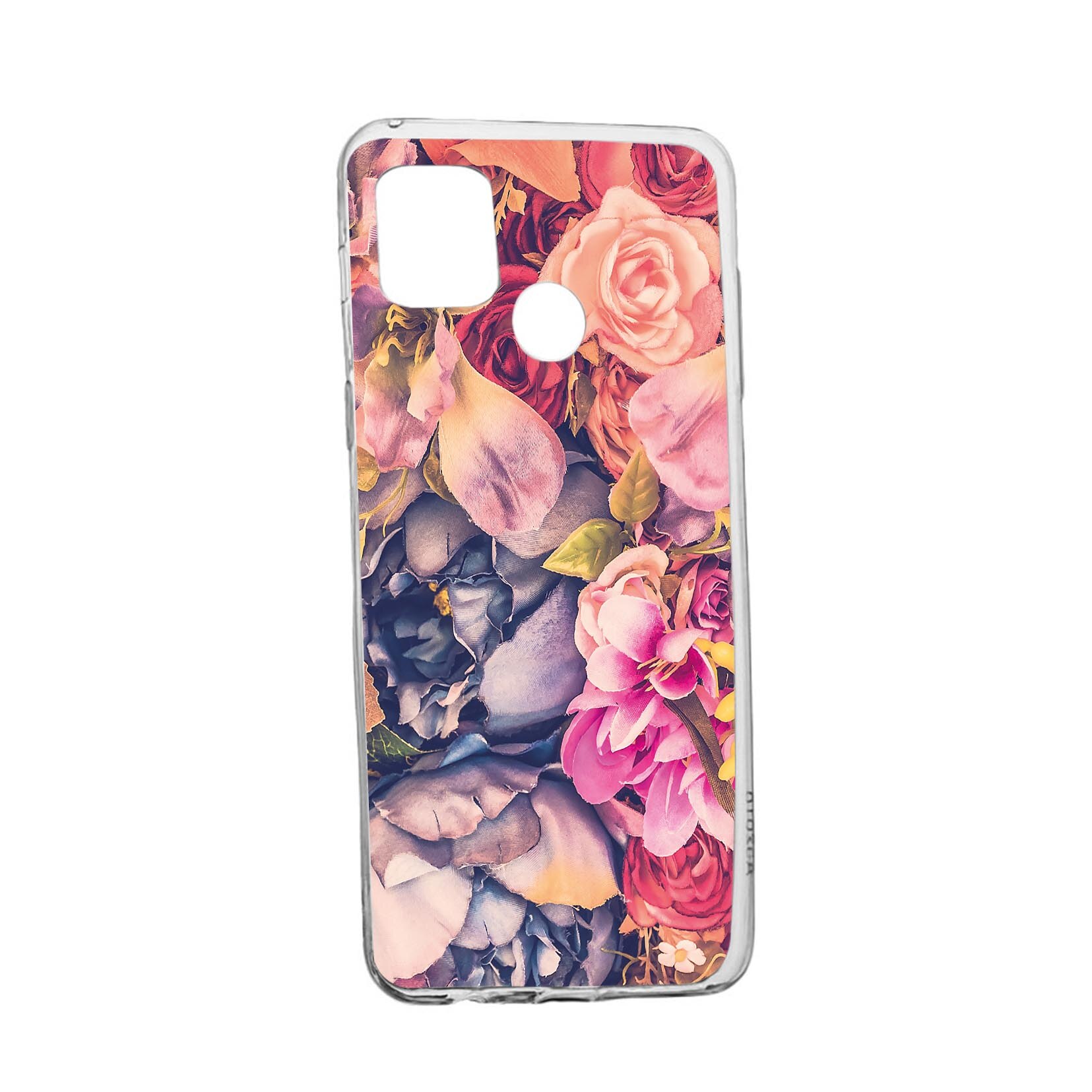 Husa Silicon Compatibila Cu Realme 7i / Realme C12, Floral, rezistenta la uzura, anti-alunecare, 5