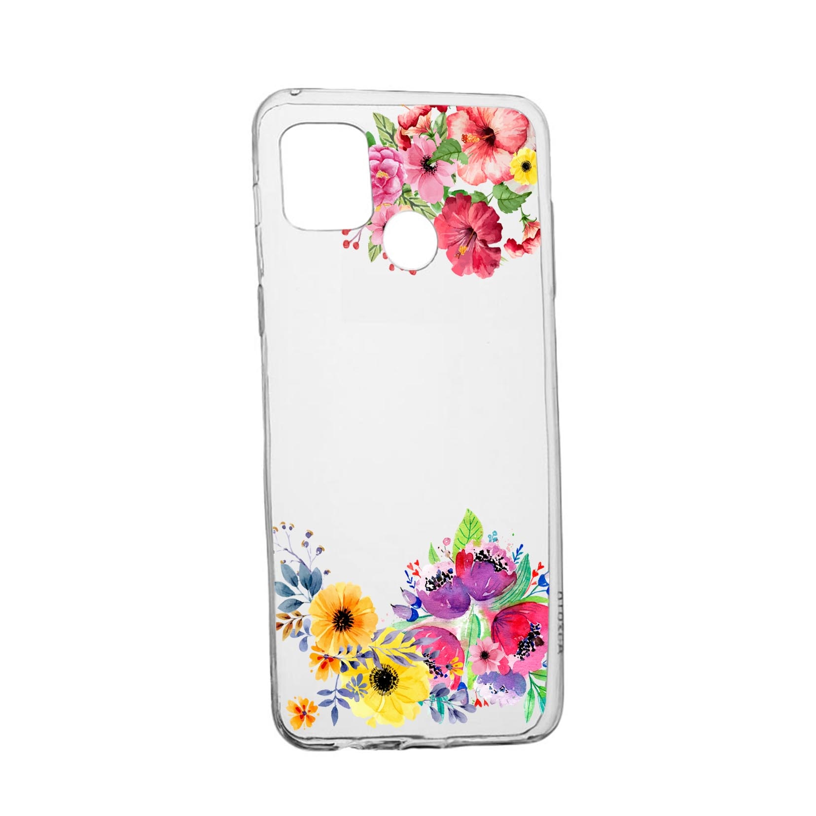 Husa Silicon Compatibila Cu Realme 7i / Realme C12, Flowers, rezistenta la uzura, anti-alunecare, 56