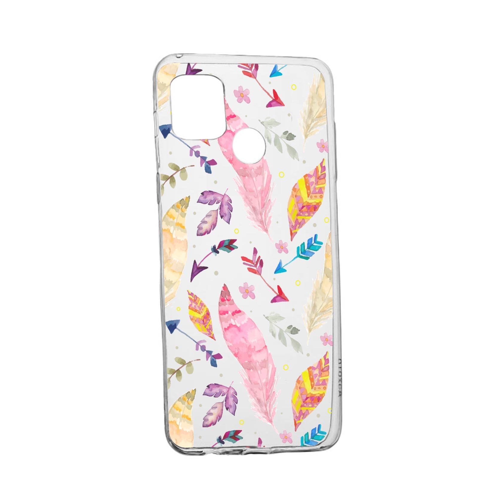 Husa Silicon Compatibila Cu Realme 7i / Realme C12, Feathers, rezistenta la uzura, anti-alunecare, 68