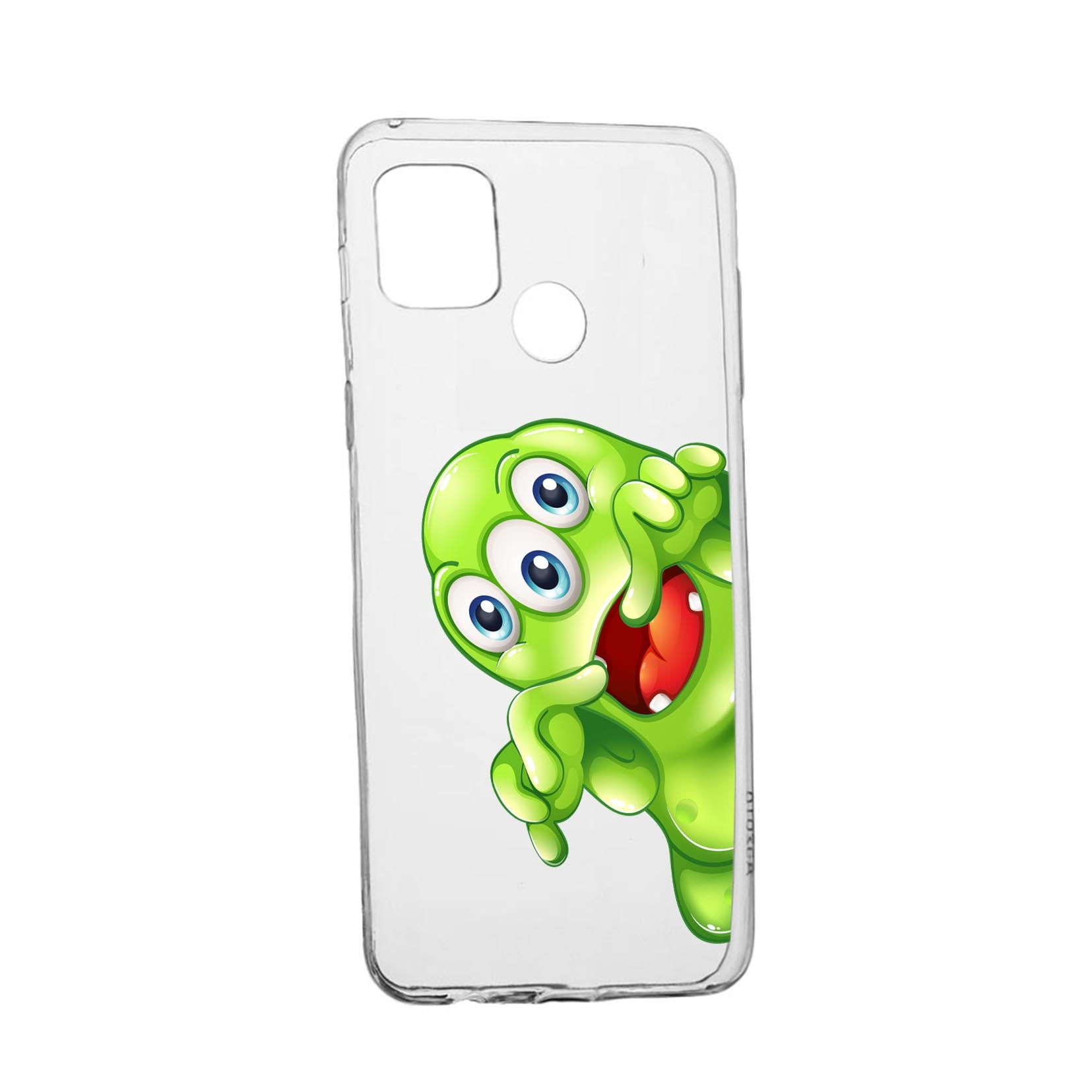 Husa Silicon Compatibila Cu Realme 7i / Realme C12, Green Monster, rezistenta la uzura, anti-alunecare, 60