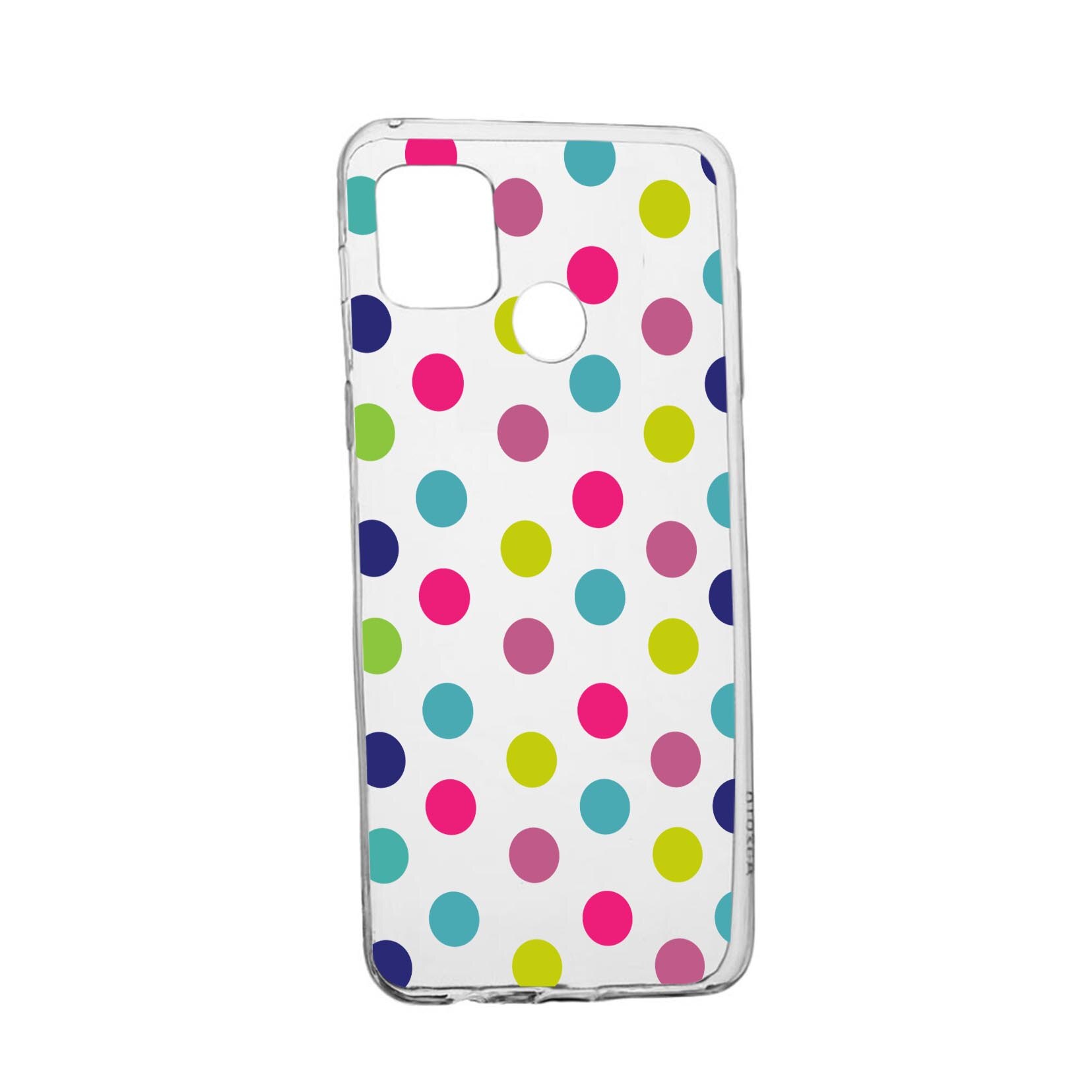 Husa Silicon Compatibila Cu Realme 7i / Realme C12, Dots Color, rezistenta la uzura, anti-alunecare, 61