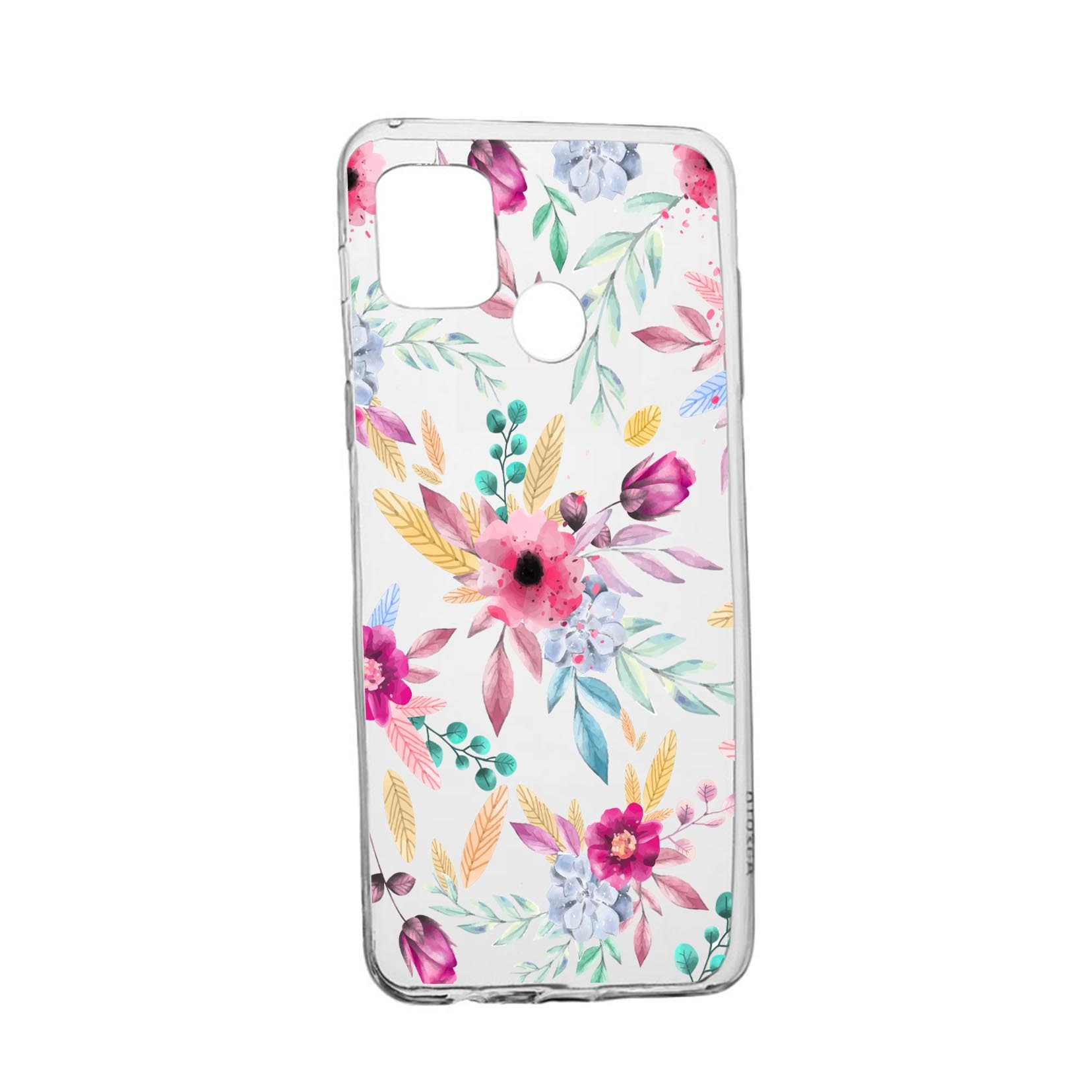 Husa Silicon Compatibila Cu Realme 7i / Realme C12, Happy Flowers, rezistenta la uzura, anti-alunecare, 69