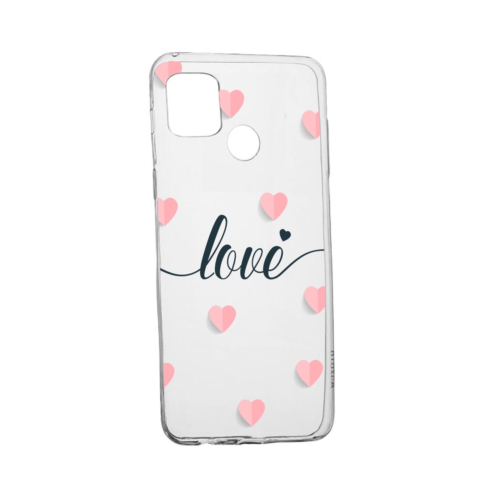 Husa Silicon Compatibila Cu Realme 7i / Realme C12, Love+Hearts, rezistenta la uzura, anti-alunecare, 85