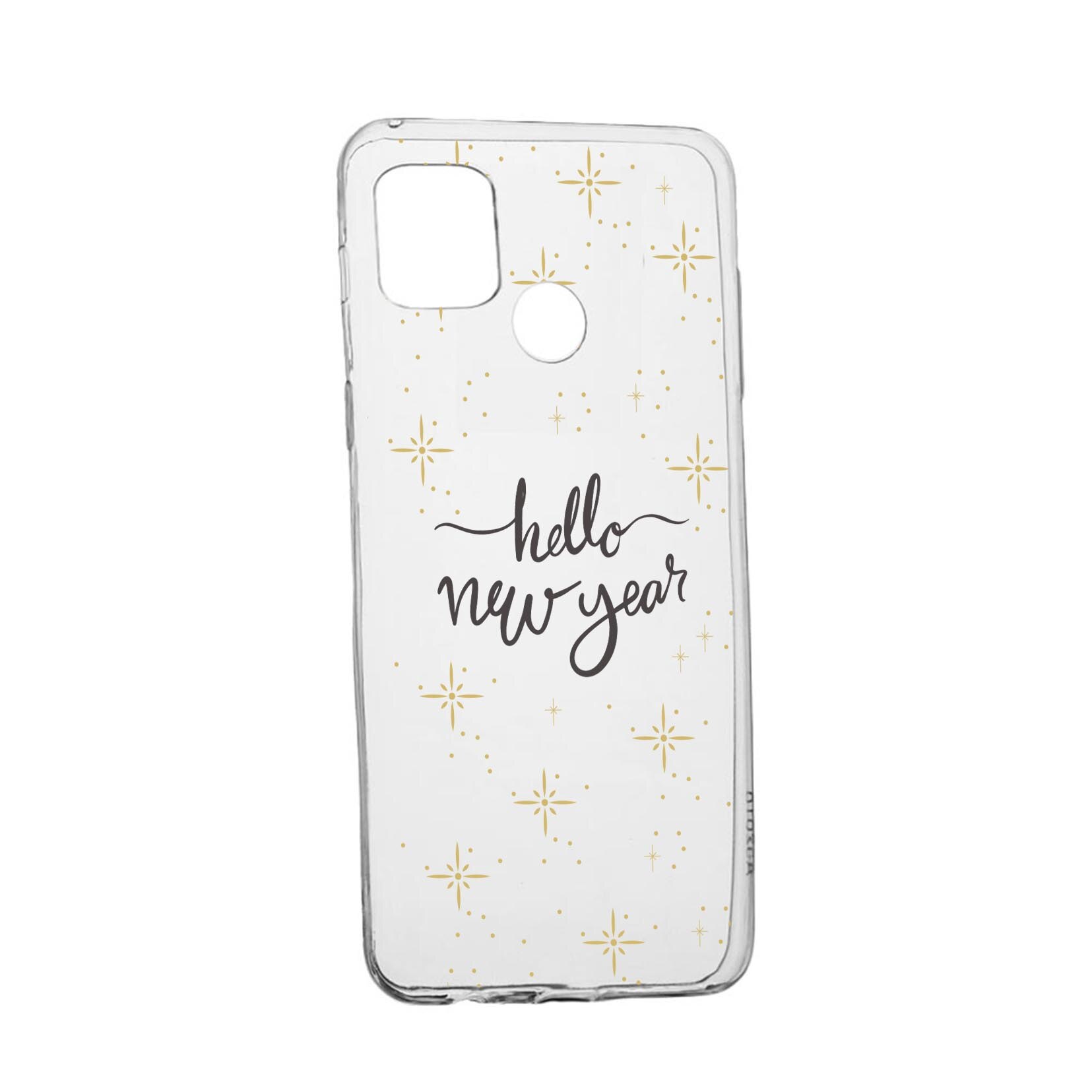 Husa Silicon Compatibila Cu Realme 7i / Realme C12, rezistenta la uzura, anti-alunecare, Hello New Year, 173