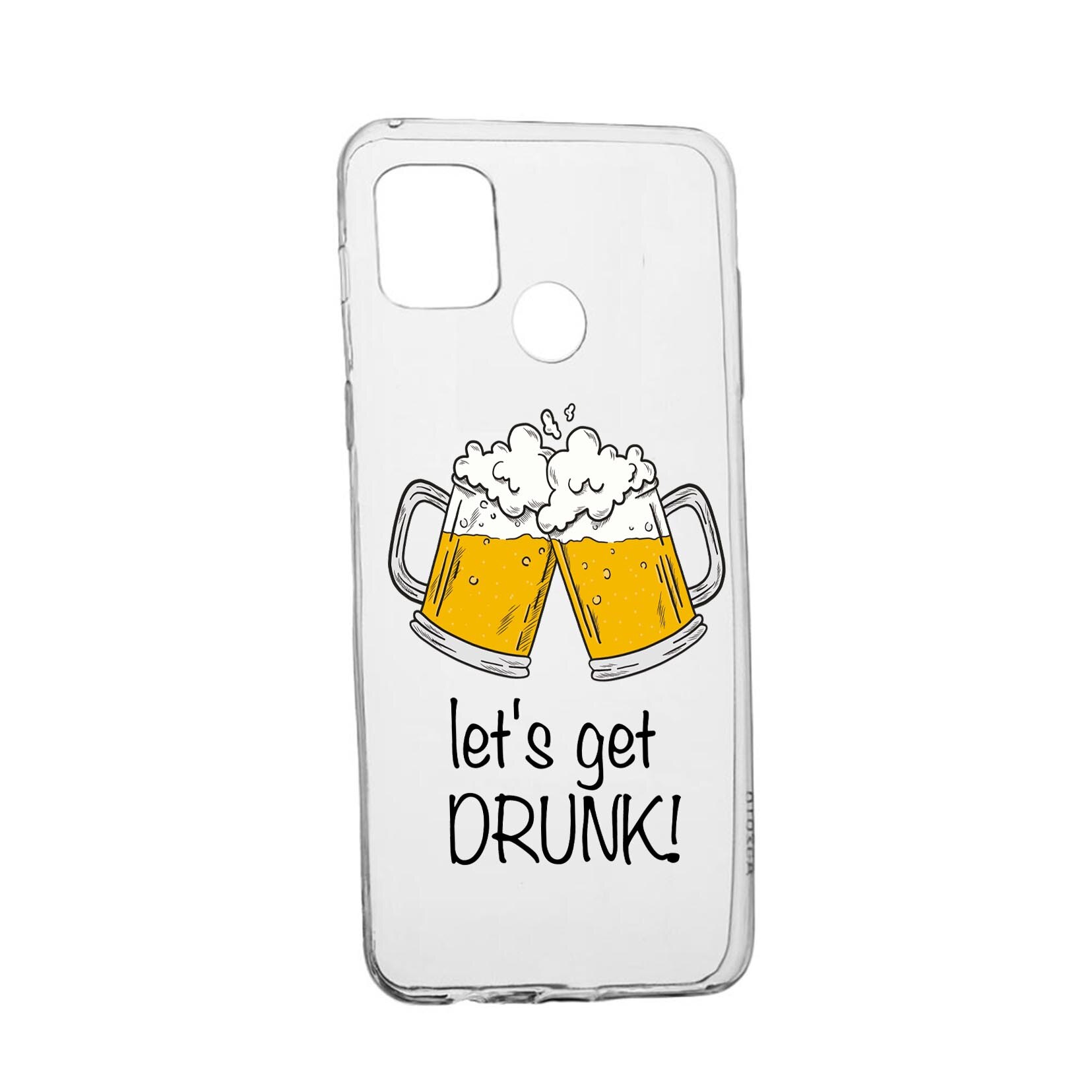 Husa Silicon Compatibila Cu Realme 7i / Realme C12, rezistenta la uzura, anti-alunecare, Let`s Get Drunk, 170