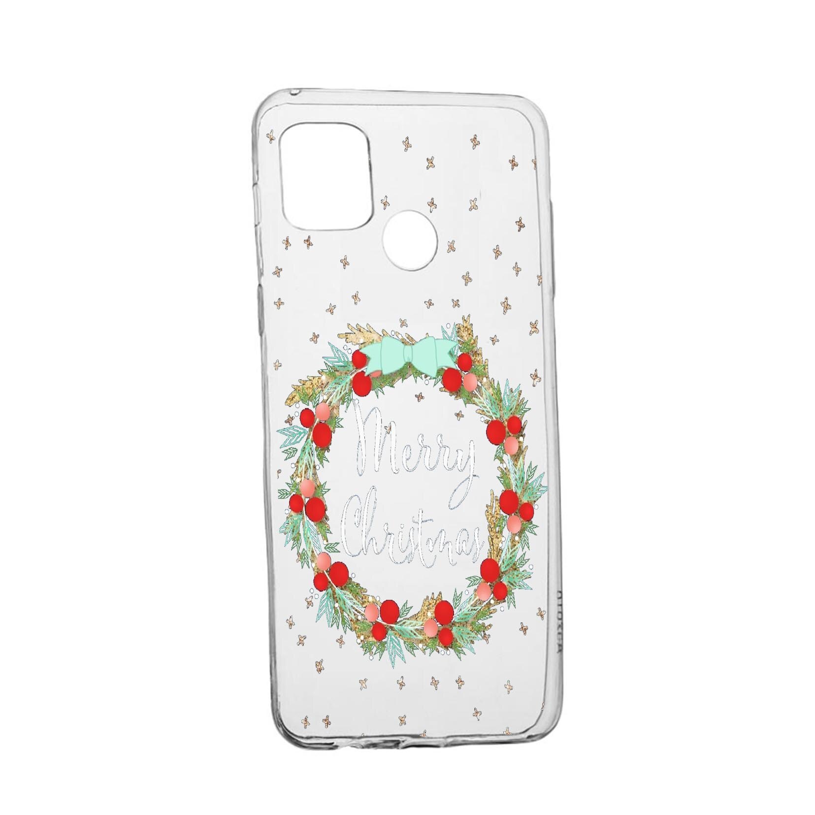 Husa Silicon Xmas, Compatibila Cu Realme 7i / Realme C12, rezistenta la uzura, anti-alunecare, 312