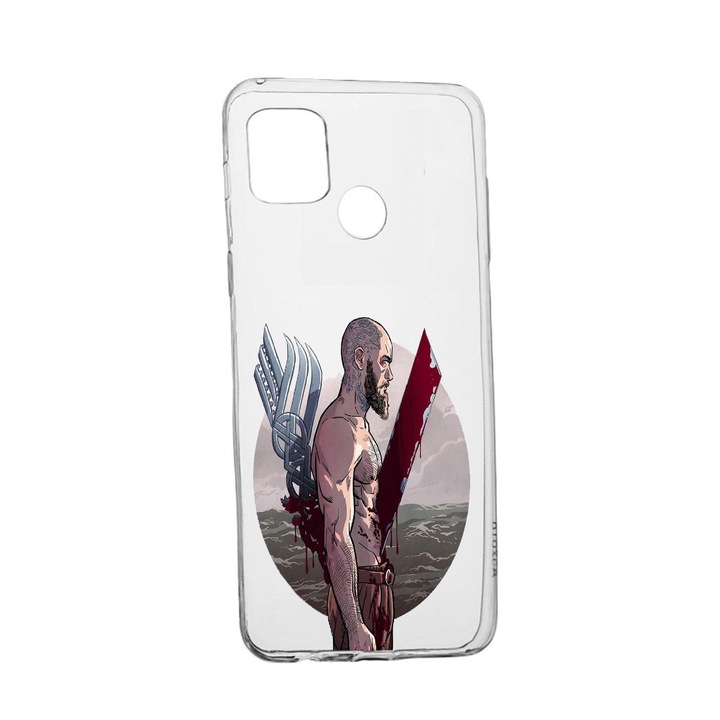 Силиконов калъф Vikings Ragnar Lothbrok Movie, Съвместим с Realme 7i / Realme C12, износоустойчив, противоплъзгащ, 455