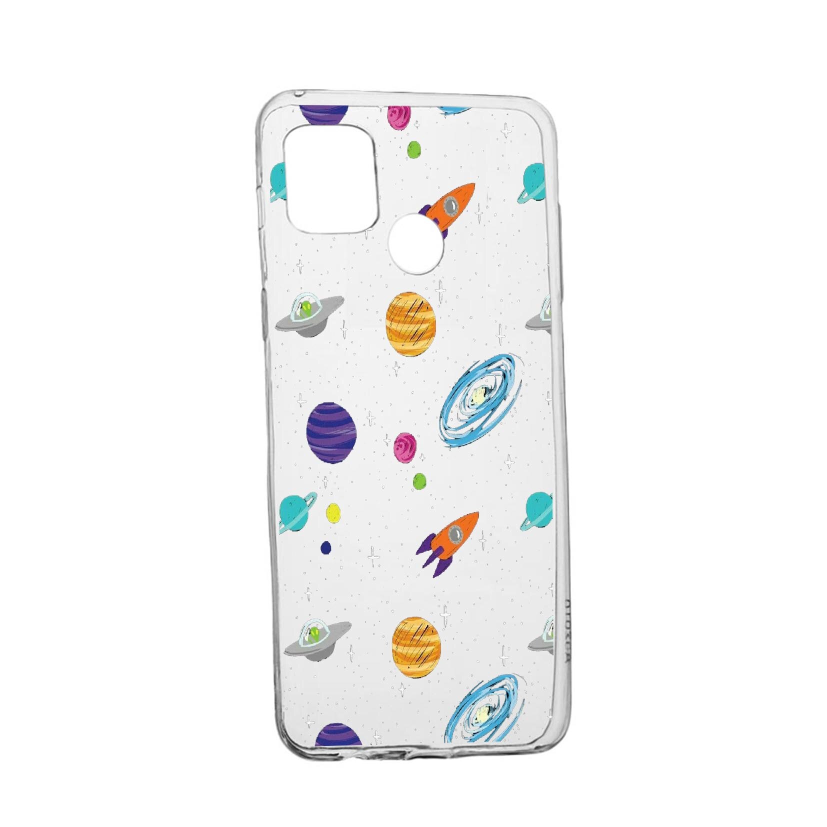 Husa Silicon Universe, Planets, Compatibila Cu Realme 7i / Realme C12, rezistenta la uzura, anti-alunecare, 466