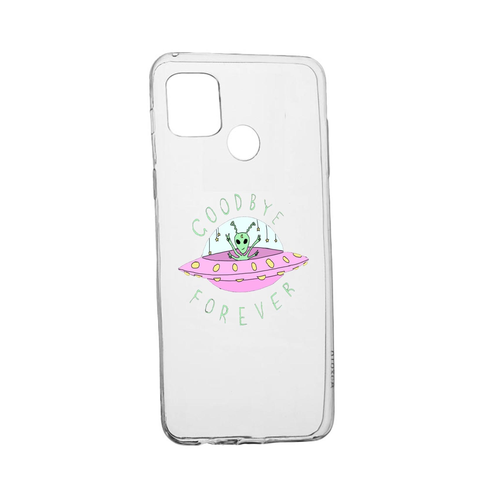 Husa Silicon Universe, Planets UFO Good Bye, Compatibila Cu Realme 7i / Realme C12, rezistenta la uzura, anti-alunecare, 474