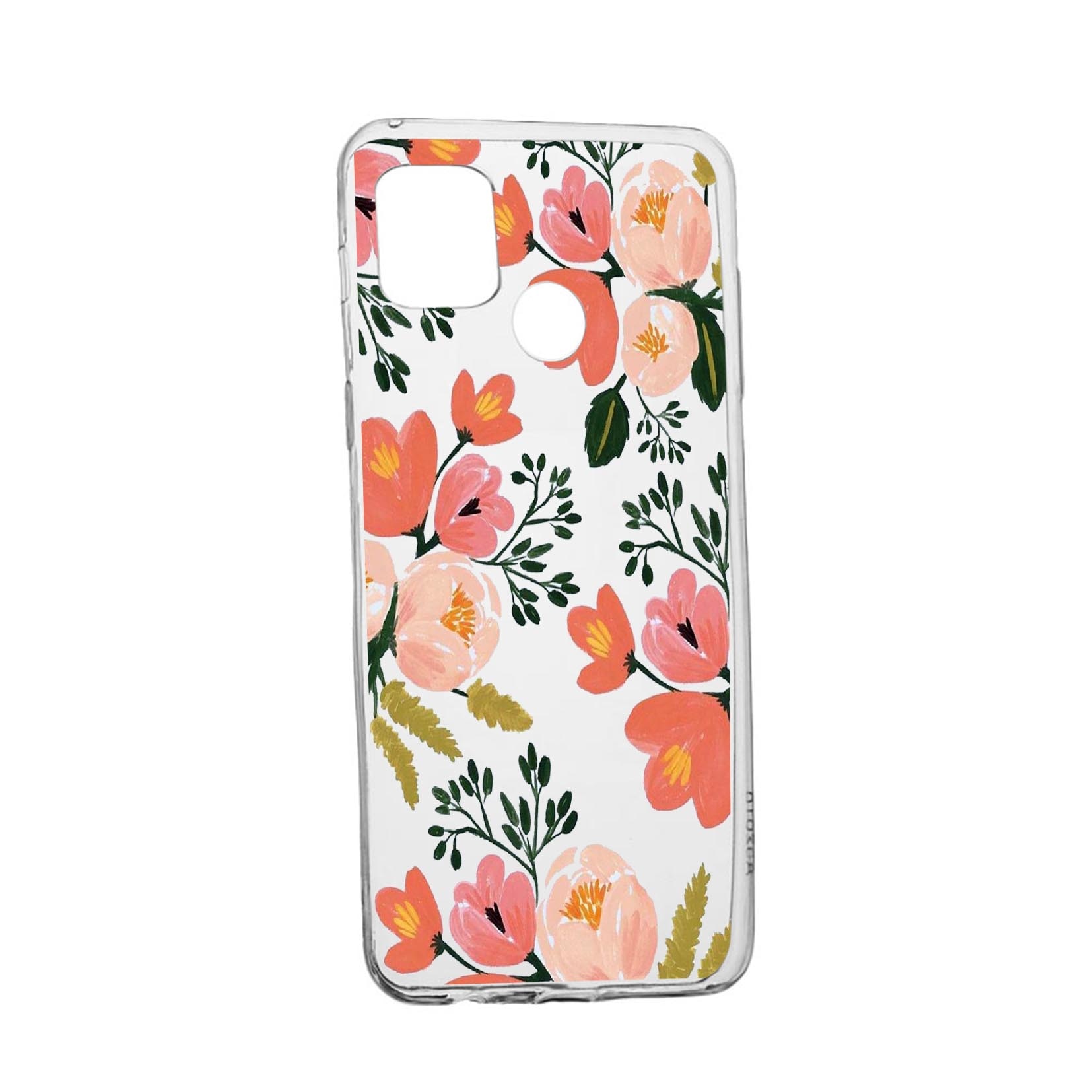 Husa Silicon Flowers, Pastel colors, Compatibila Cu Realme 7i / Realme C12, rezistenta la uzura, anti-alunecare, 504