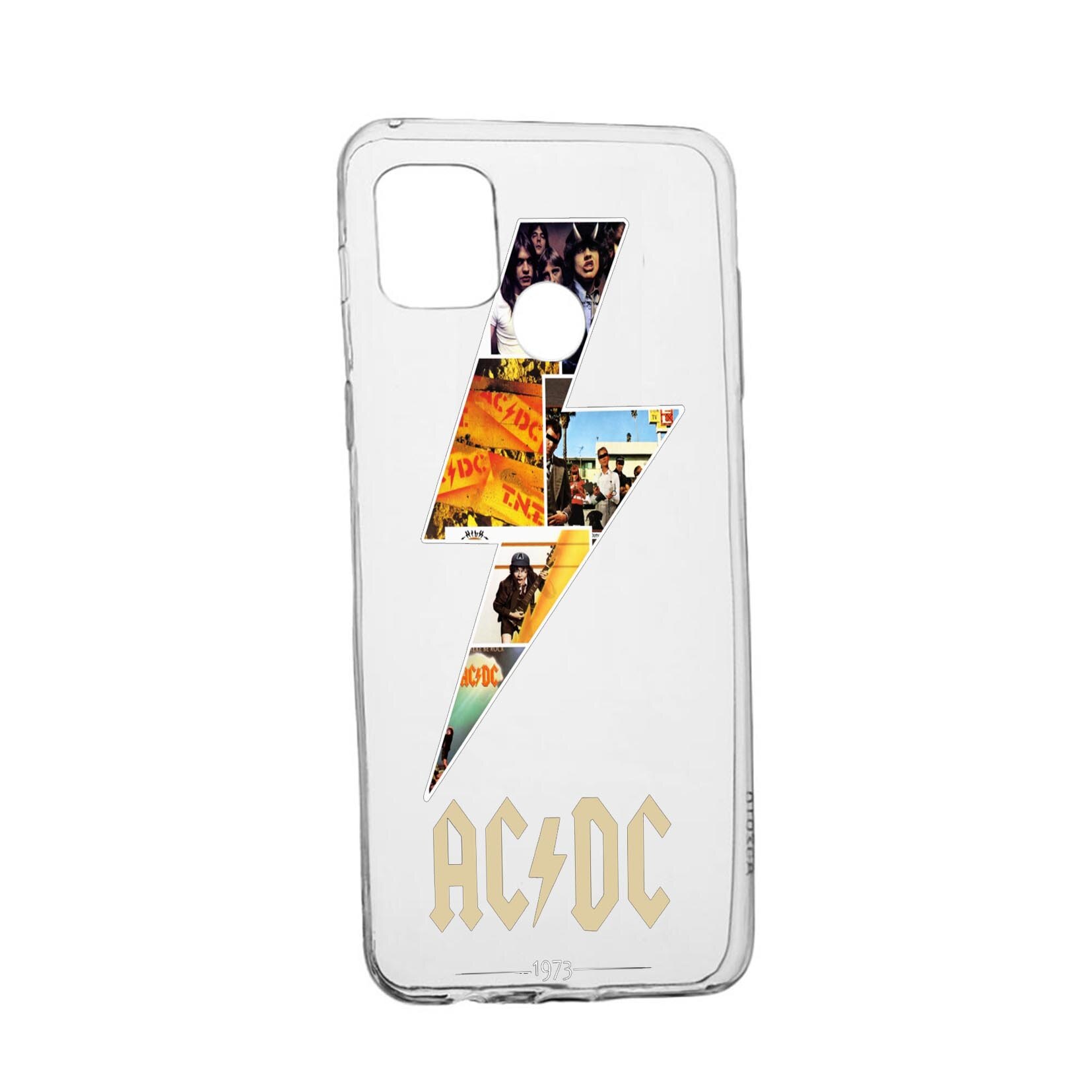 Husa Silicon AC/DC, Compatibila Cu Realme 7i / Realme C12, rezistenta la uzura, anti-alunecare, 534