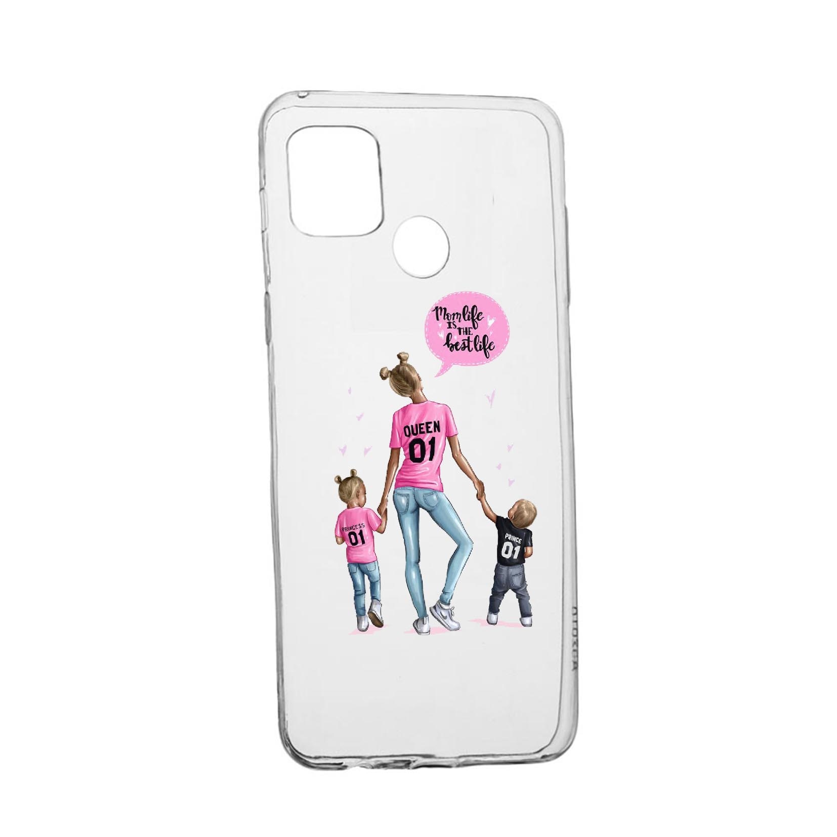 Husa Silicon Mom Life, Compatibila Cu Realme 7i / Realme C12, rezistenta la uzura, anti-alunecare, 557