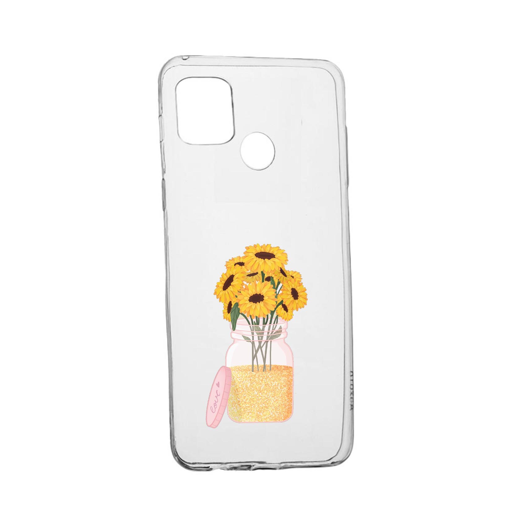 Husa Silicon Sun Flower, Compatibila Cu Realme 7i / Realme C12, rezistenta la uzura, anti-alunecare, 639