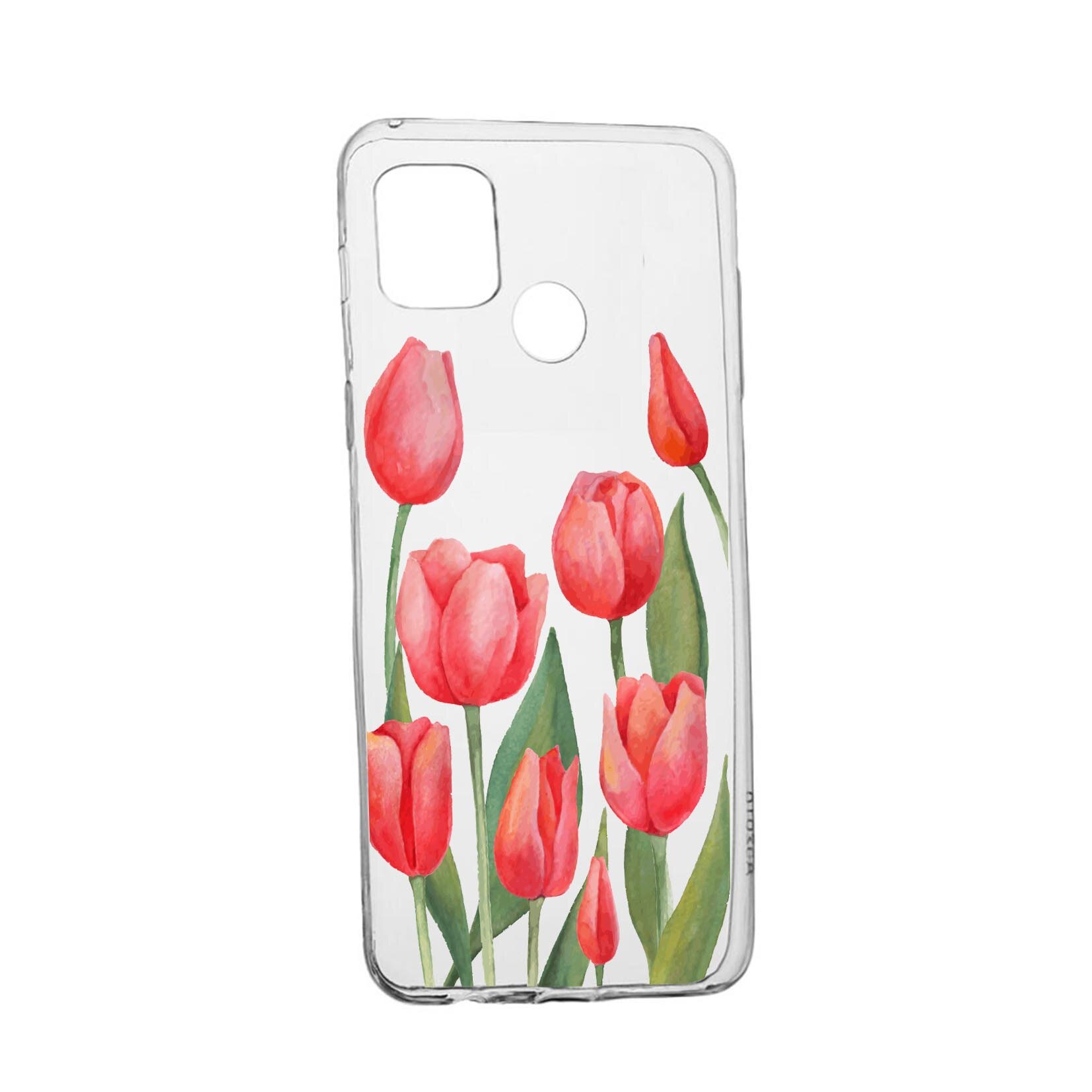 Husa Silicon Red Roses, Compatibila Cu Realme 7i / Realme C12, rezistenta la uzura, anti-alunecare, 633