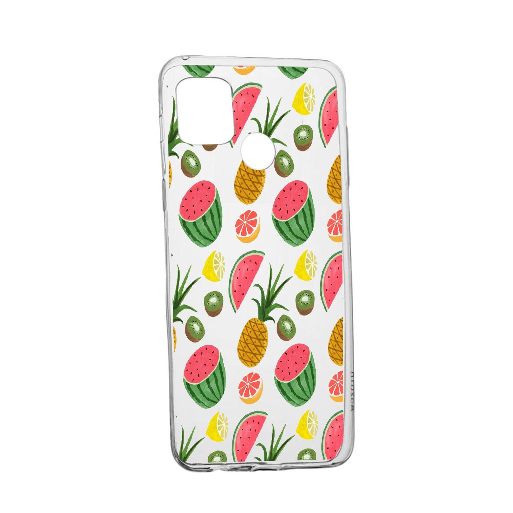 Husa Silicon Ananas, Compatibila Cu Realme 7i / Realme C12, rezistenta la uzura, anti-alunecare, 666