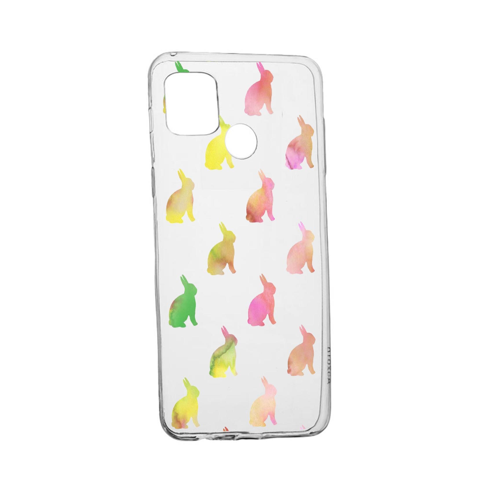 Husa Silicon Cool Rabbits, Compatibila Cu Realme 7i / Realme C12, rezistenta la uzura, anti-alunecare, 695